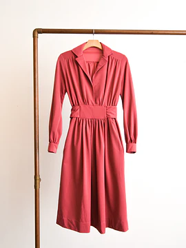 Vestido vintage rojo brick