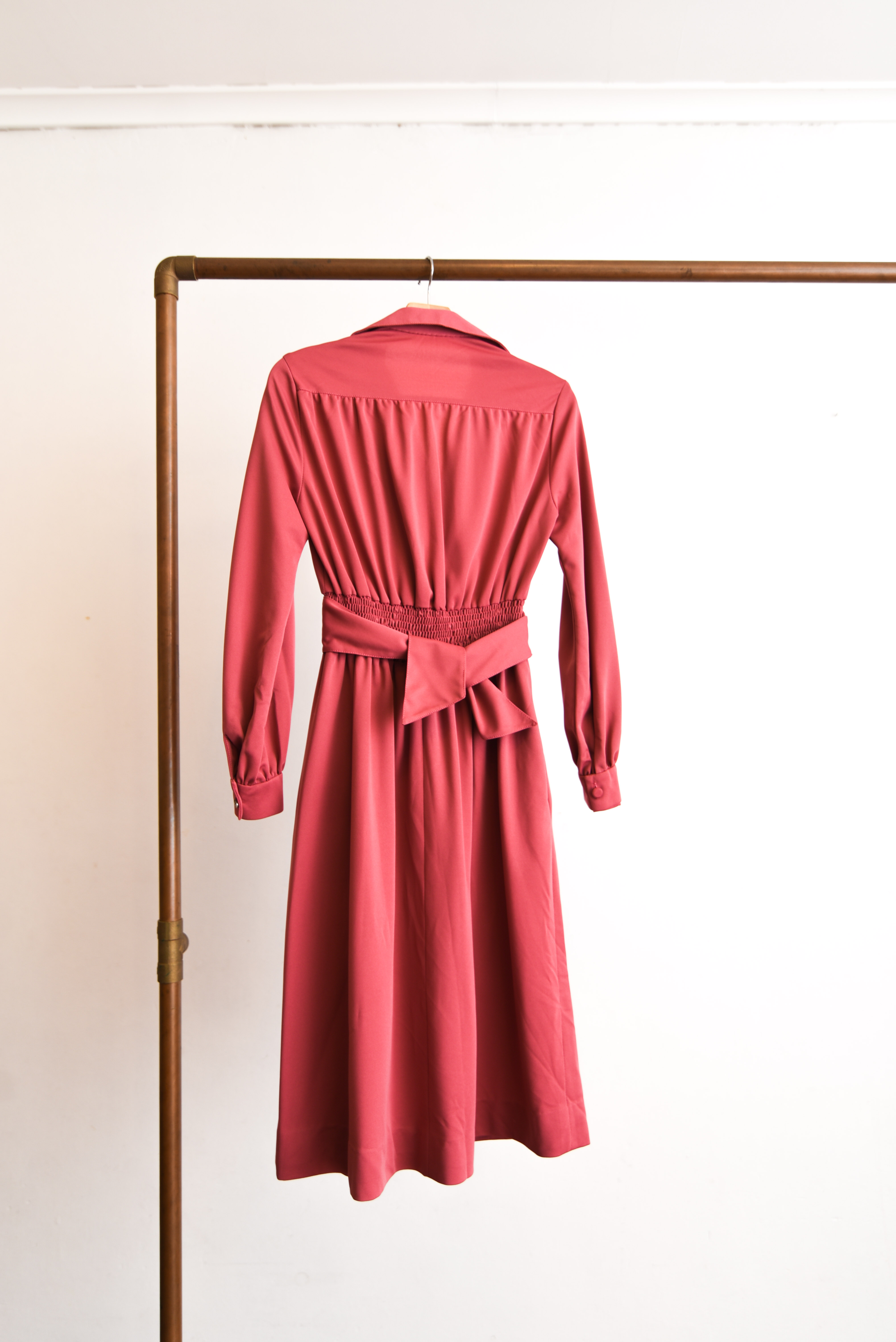 Vestido vintage rojo brick