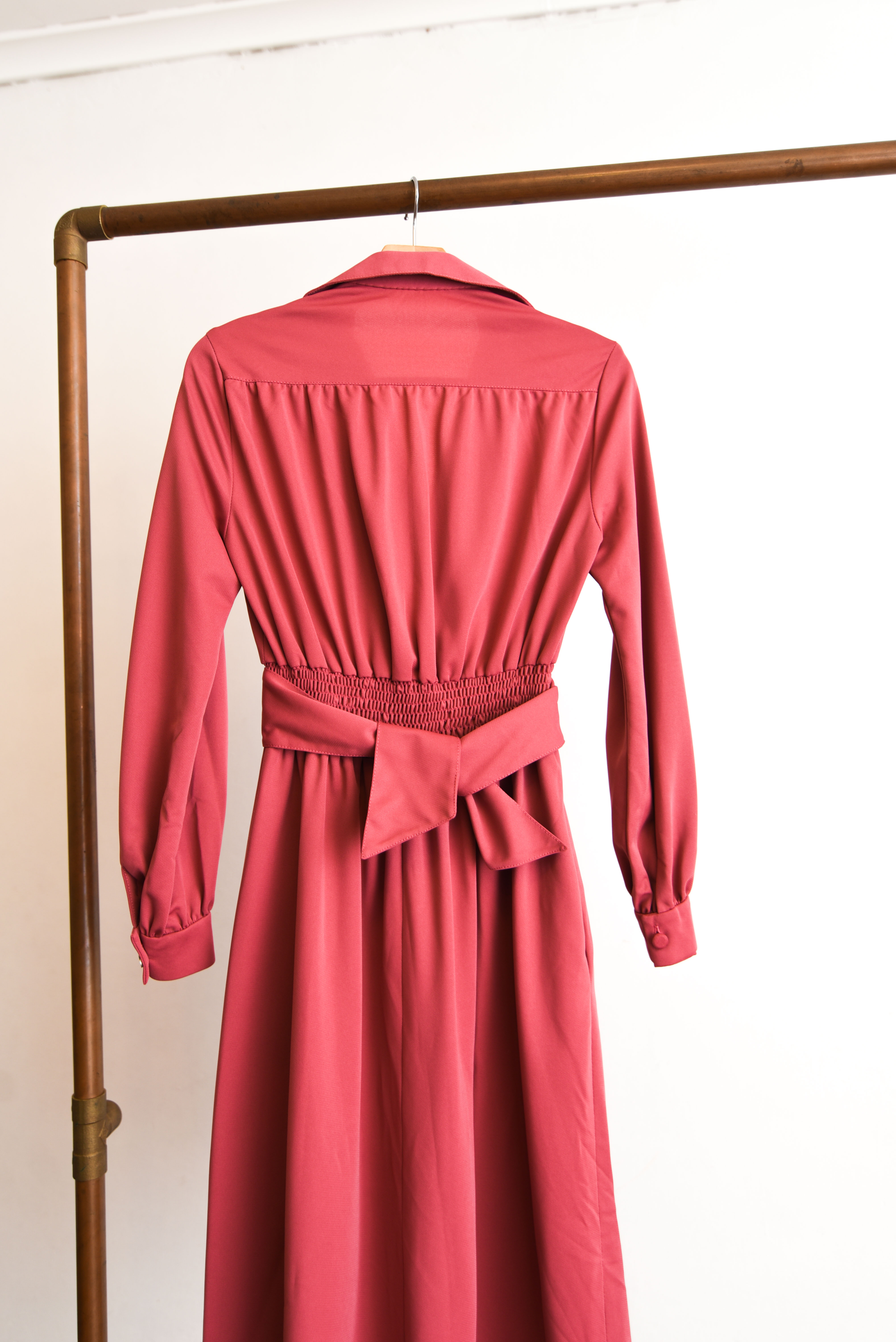 Vestido vintage rojo brick