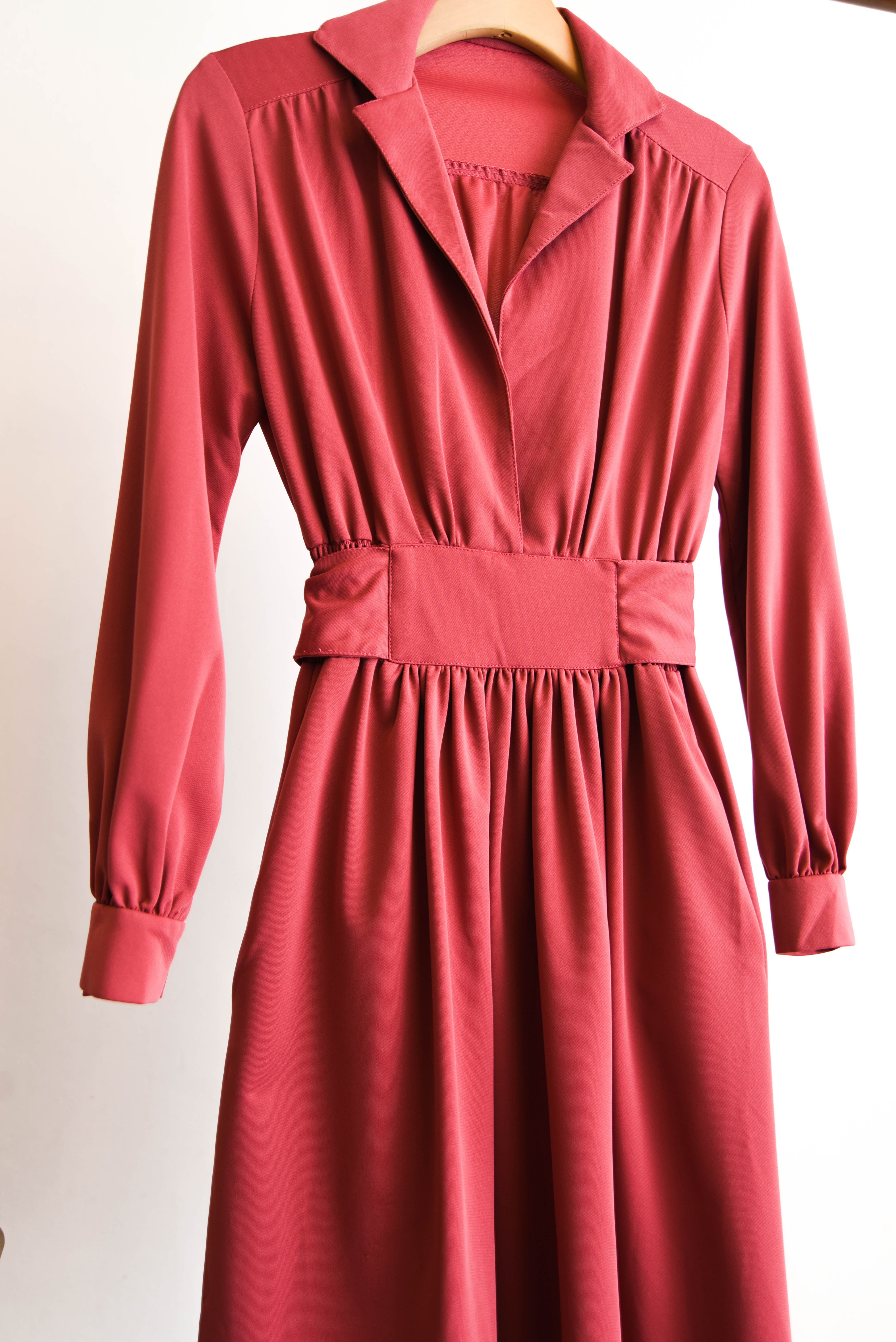 Vestido vintage rojo brick
