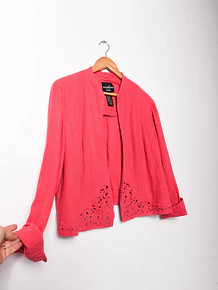 Chaqueta coral lino