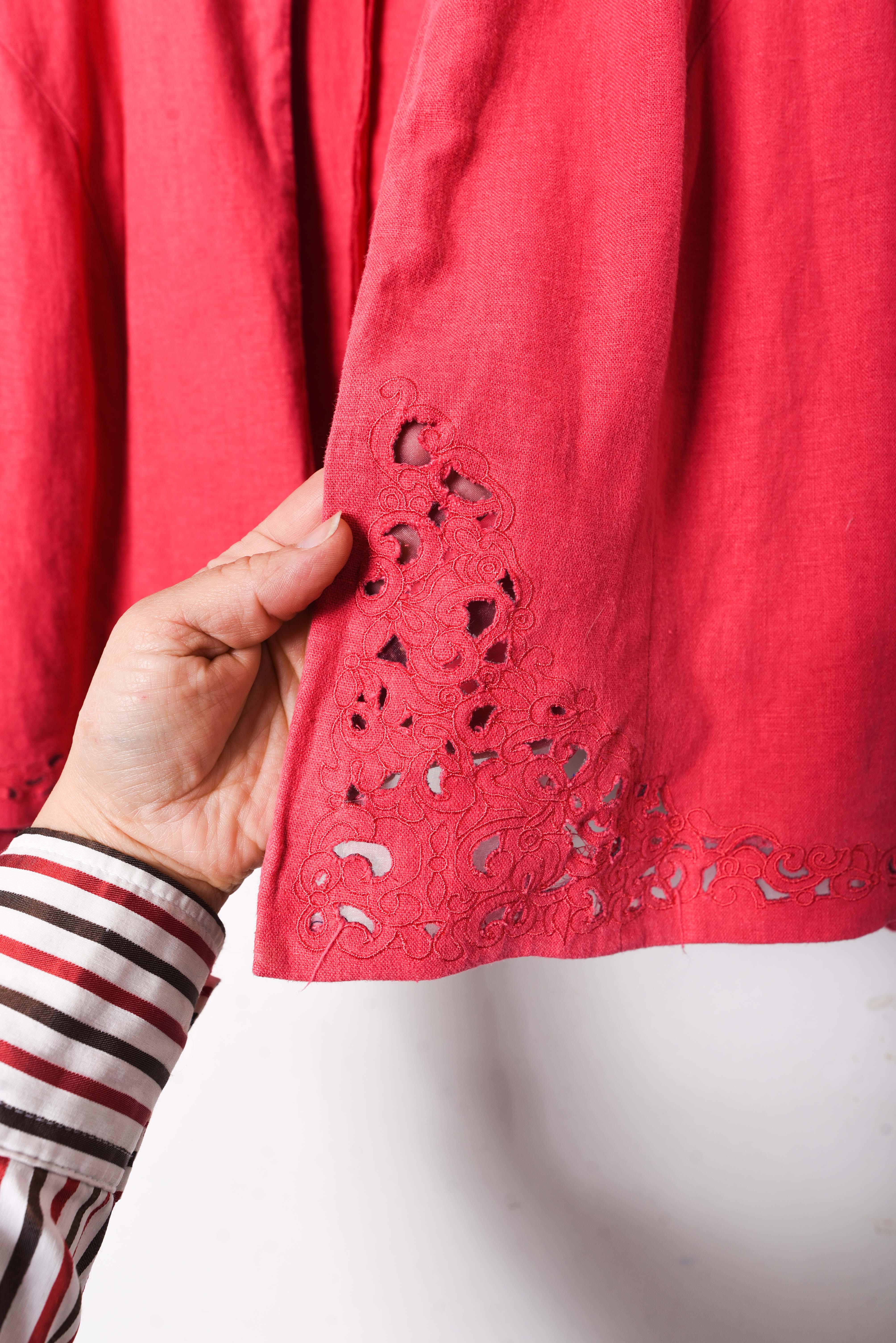 Chaqueta coral lino