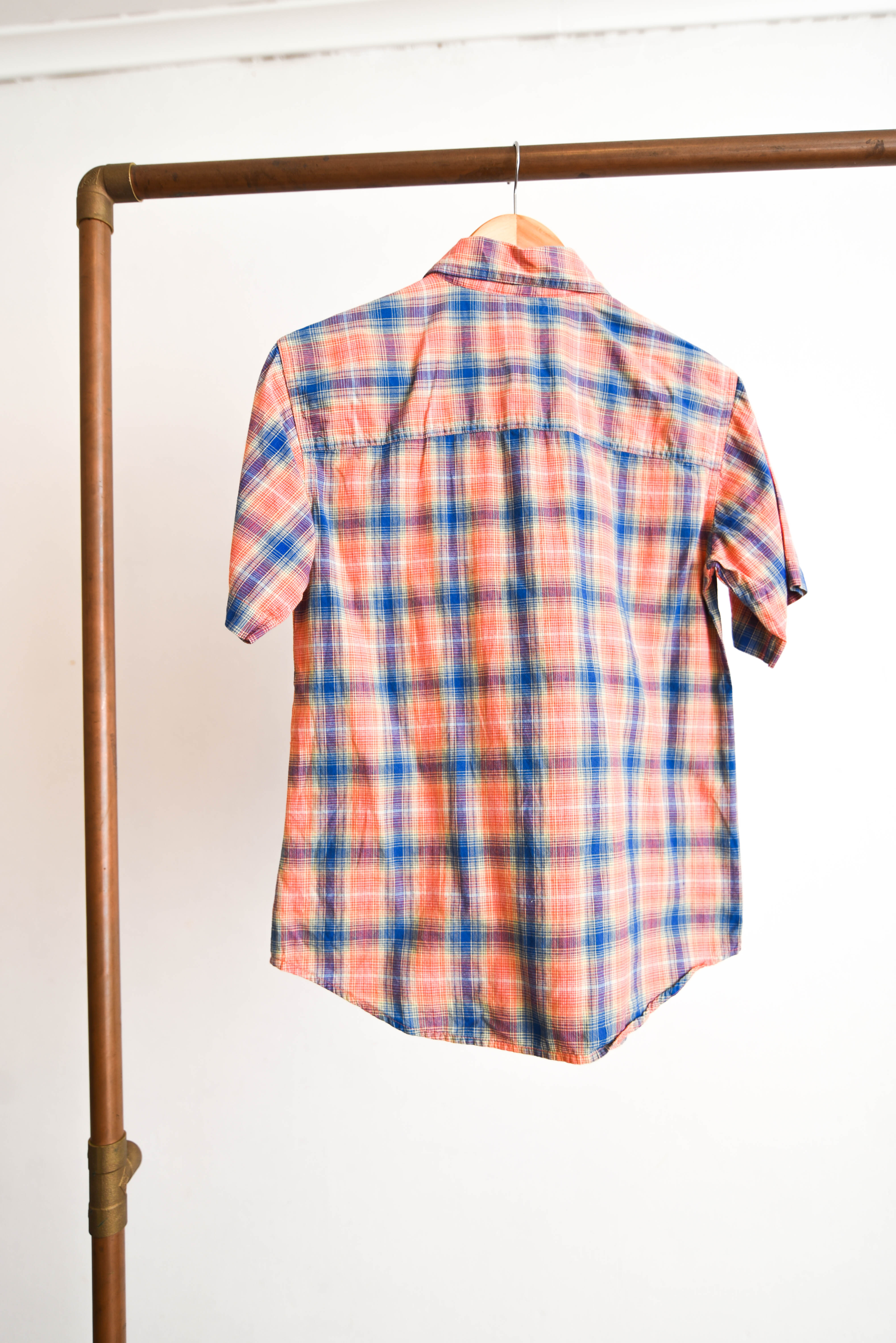 Camisa tartán bordada 90s