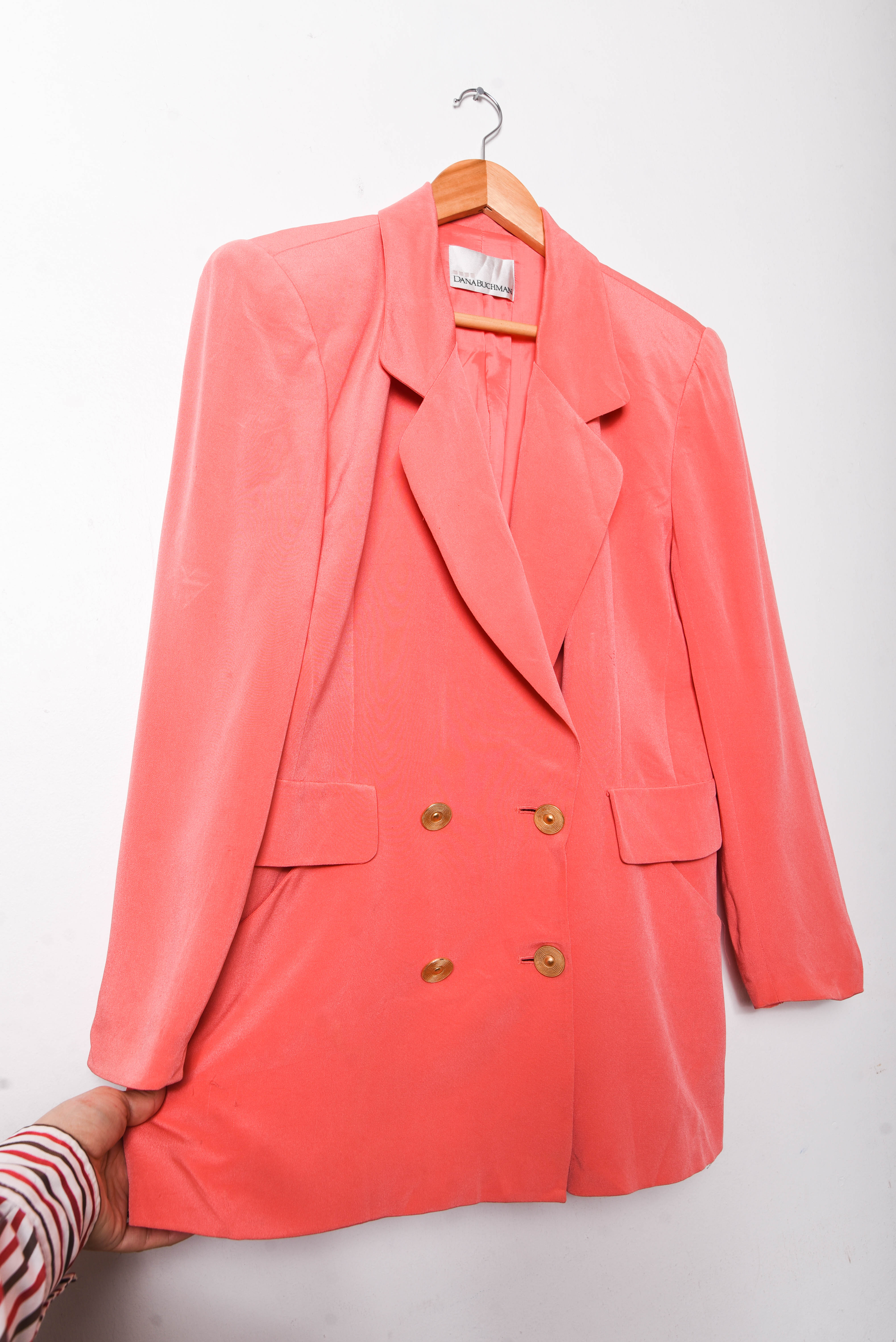 Blazer coral seda 90s