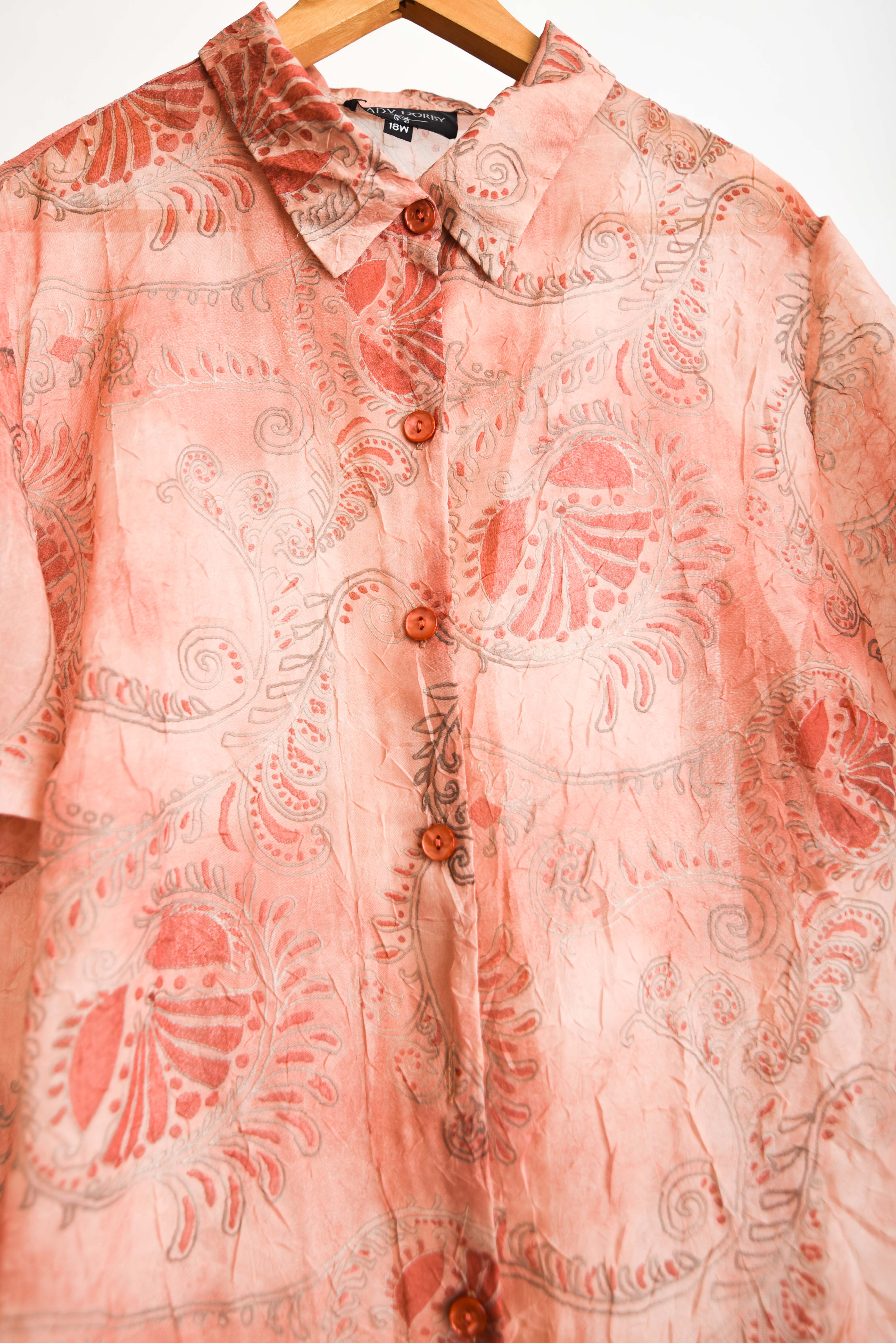 Blusa coral transparencia 90s