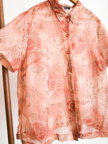 Blusa coral transparencia 90s