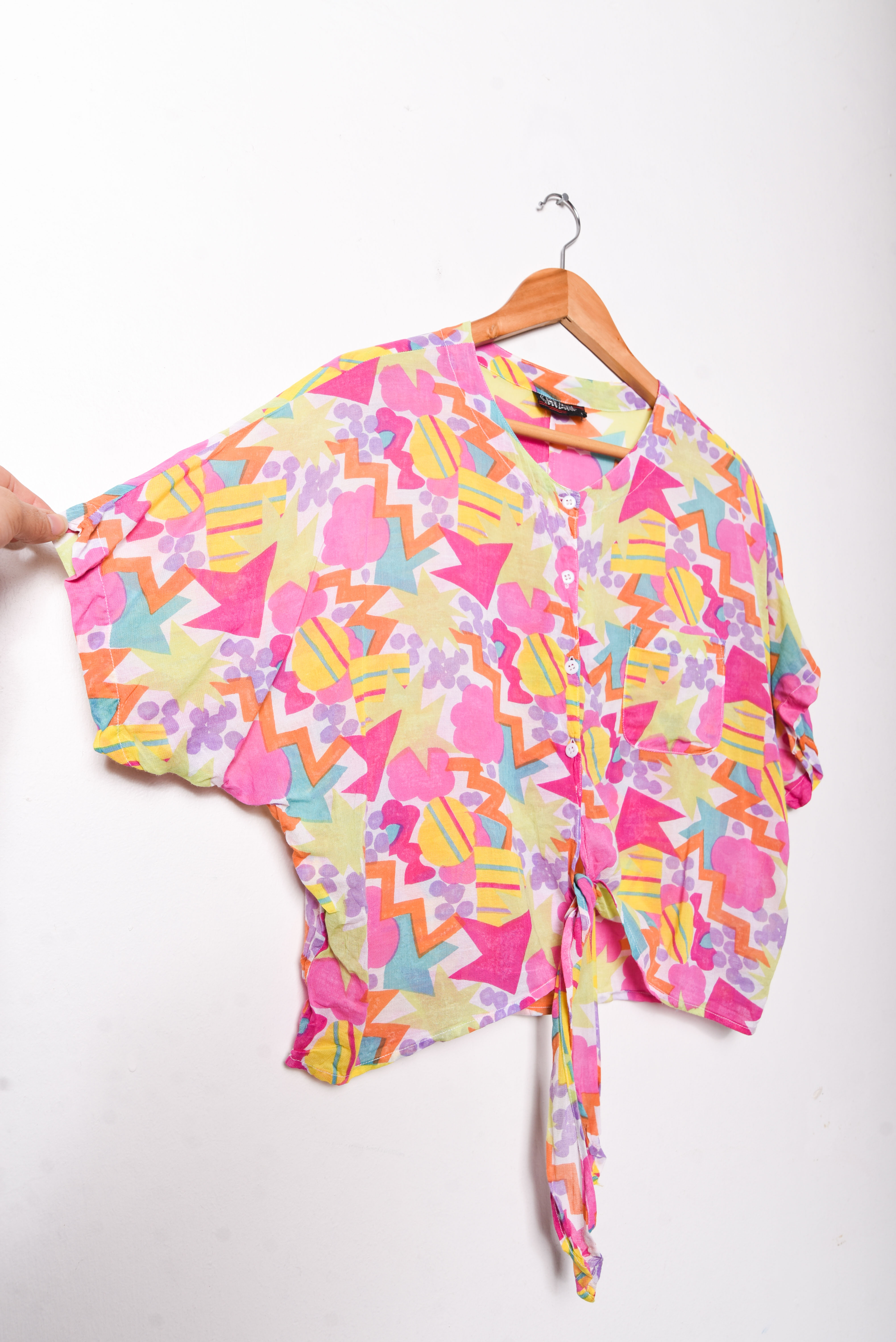 Blusa rosada nudo vintage