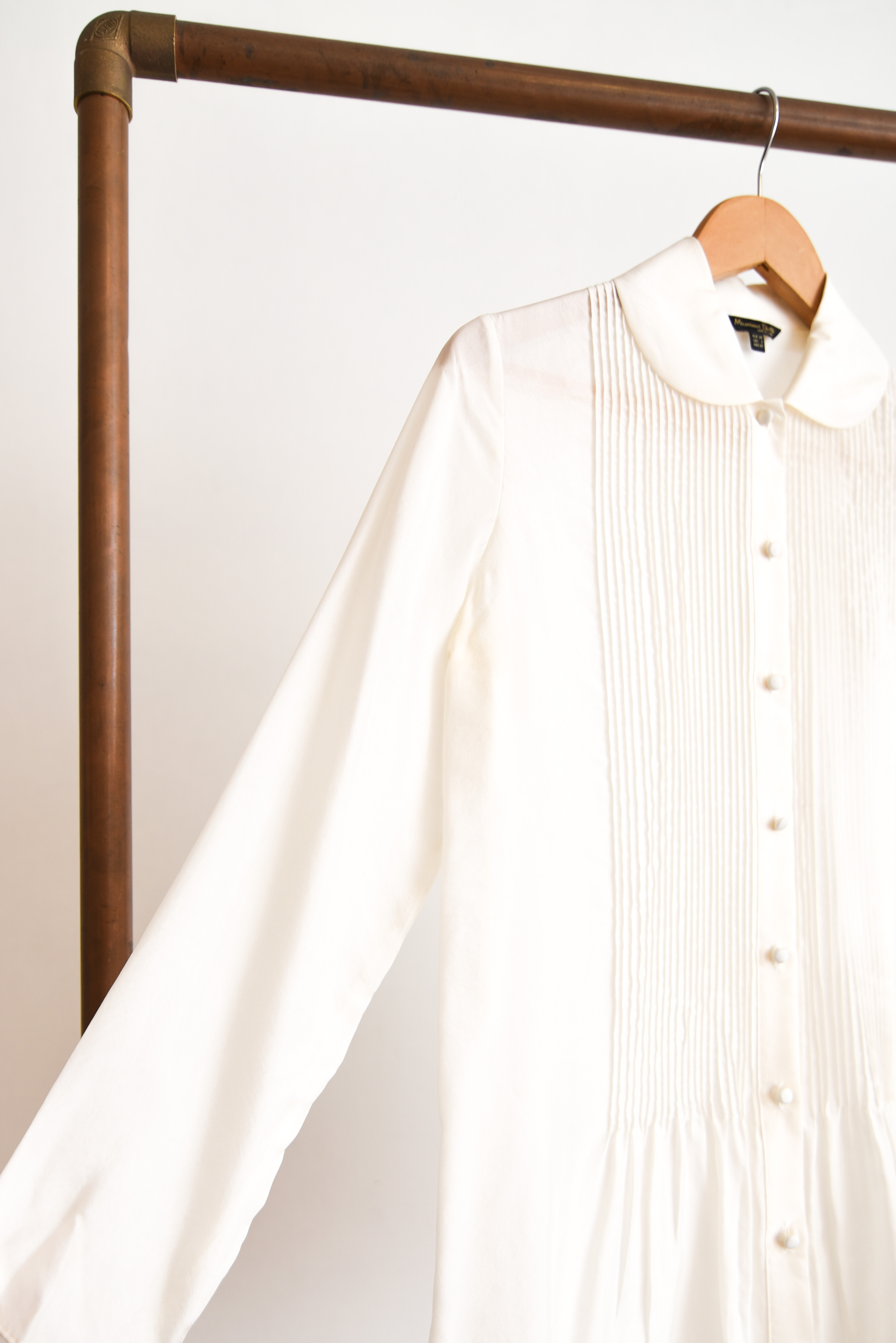 Blusa marfil seda Massimo Dutti