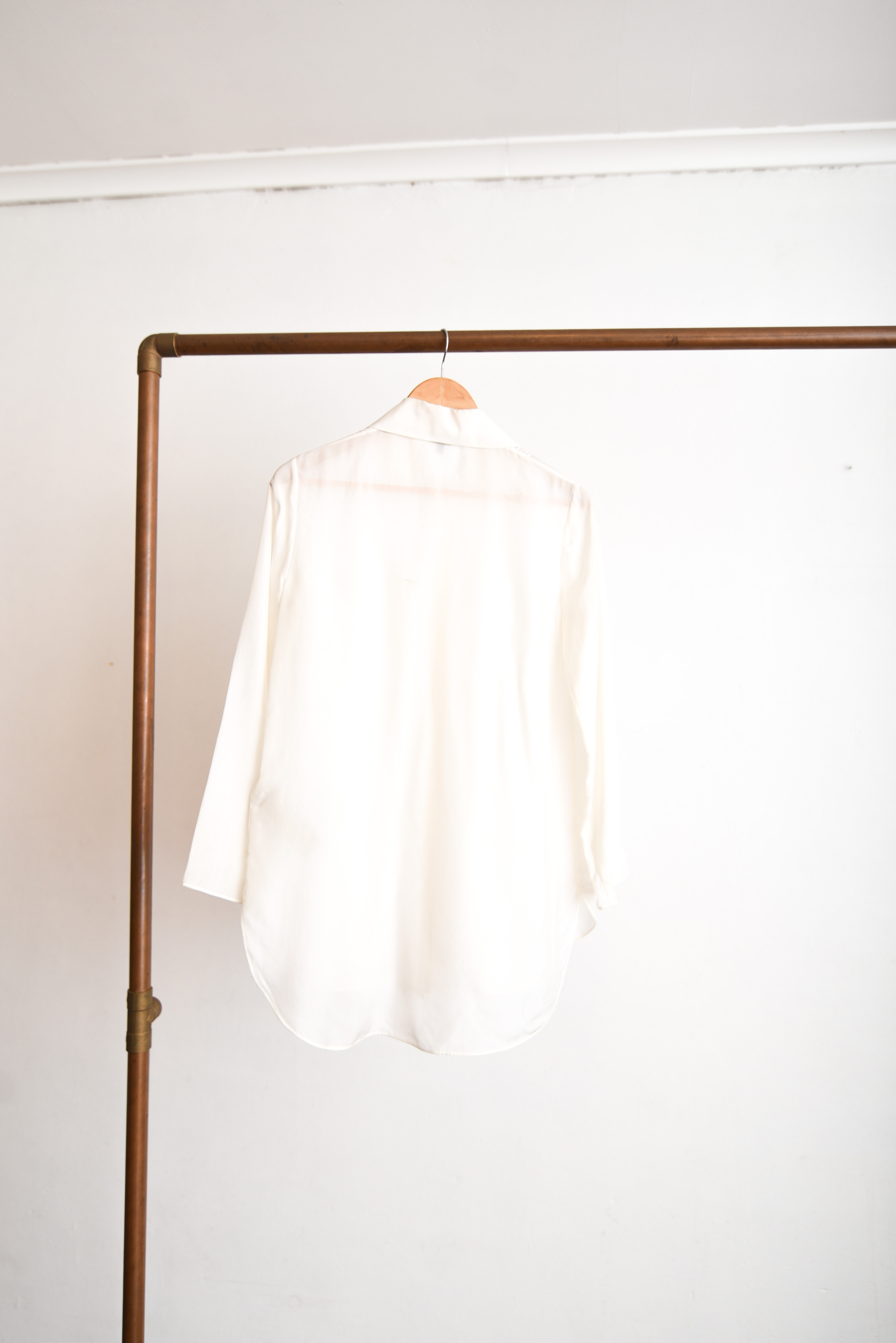 Blusa marfil seda Massimo Dutti