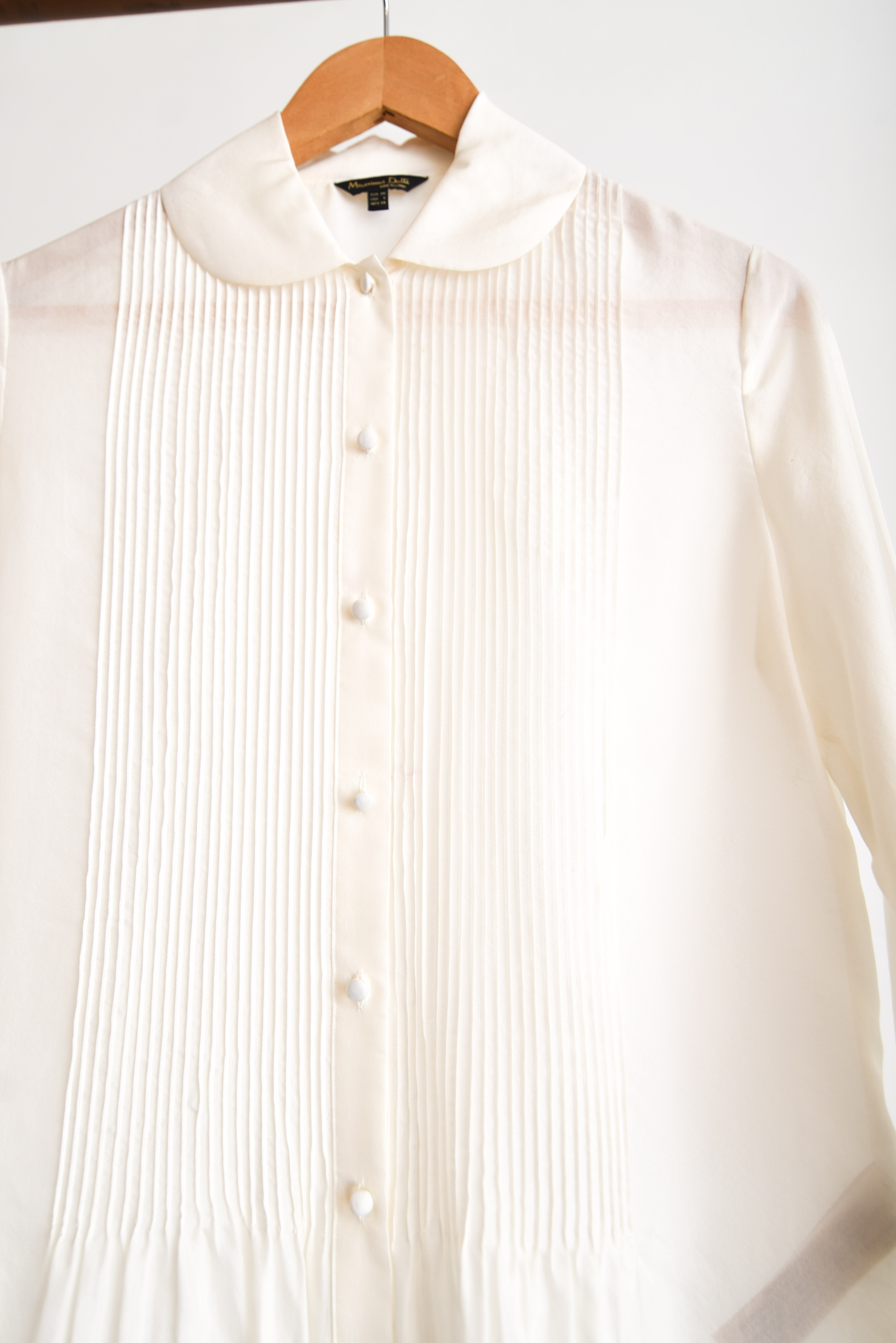 Blusa marfil seda Massimo Dutti