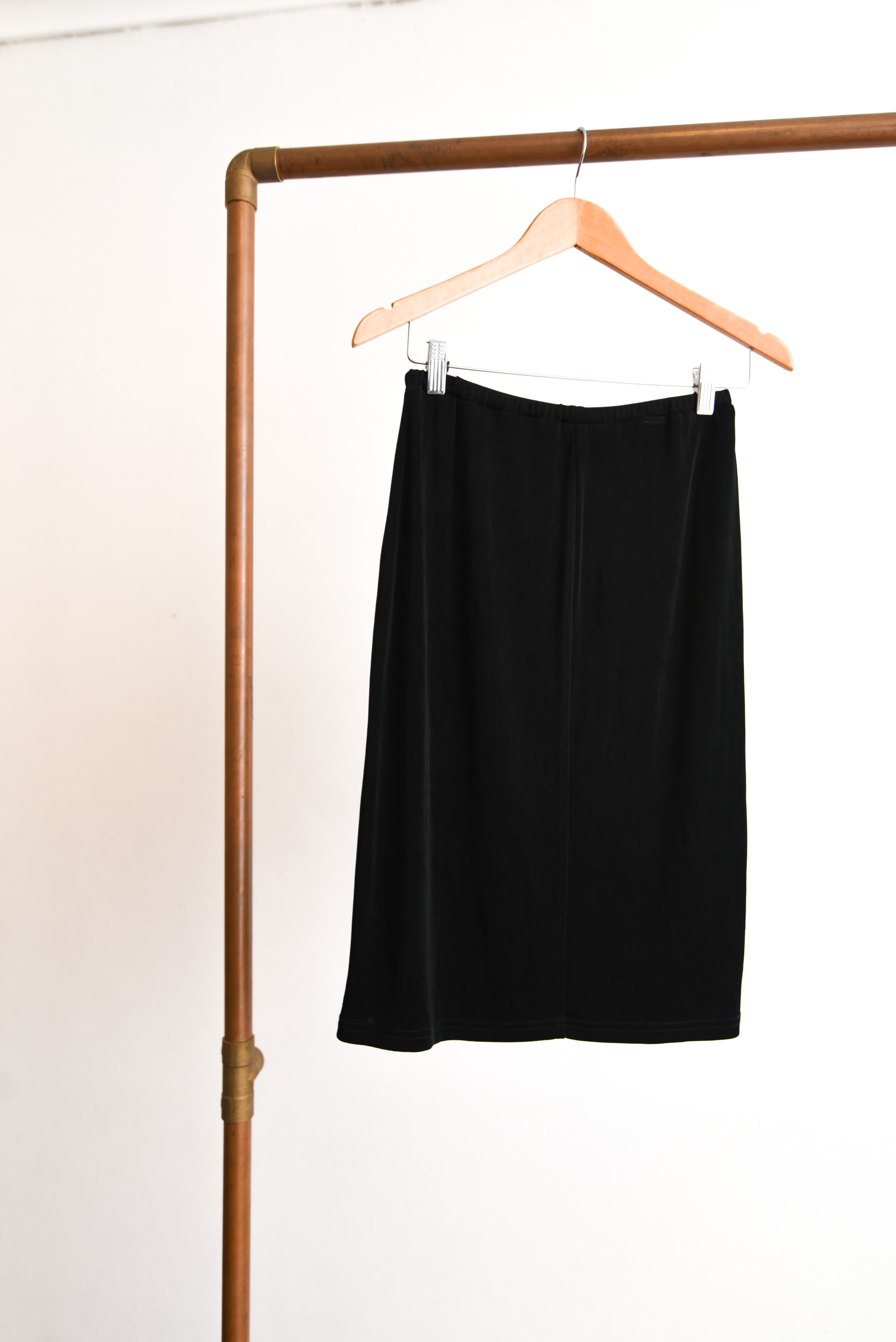 Falda 90s acetato black