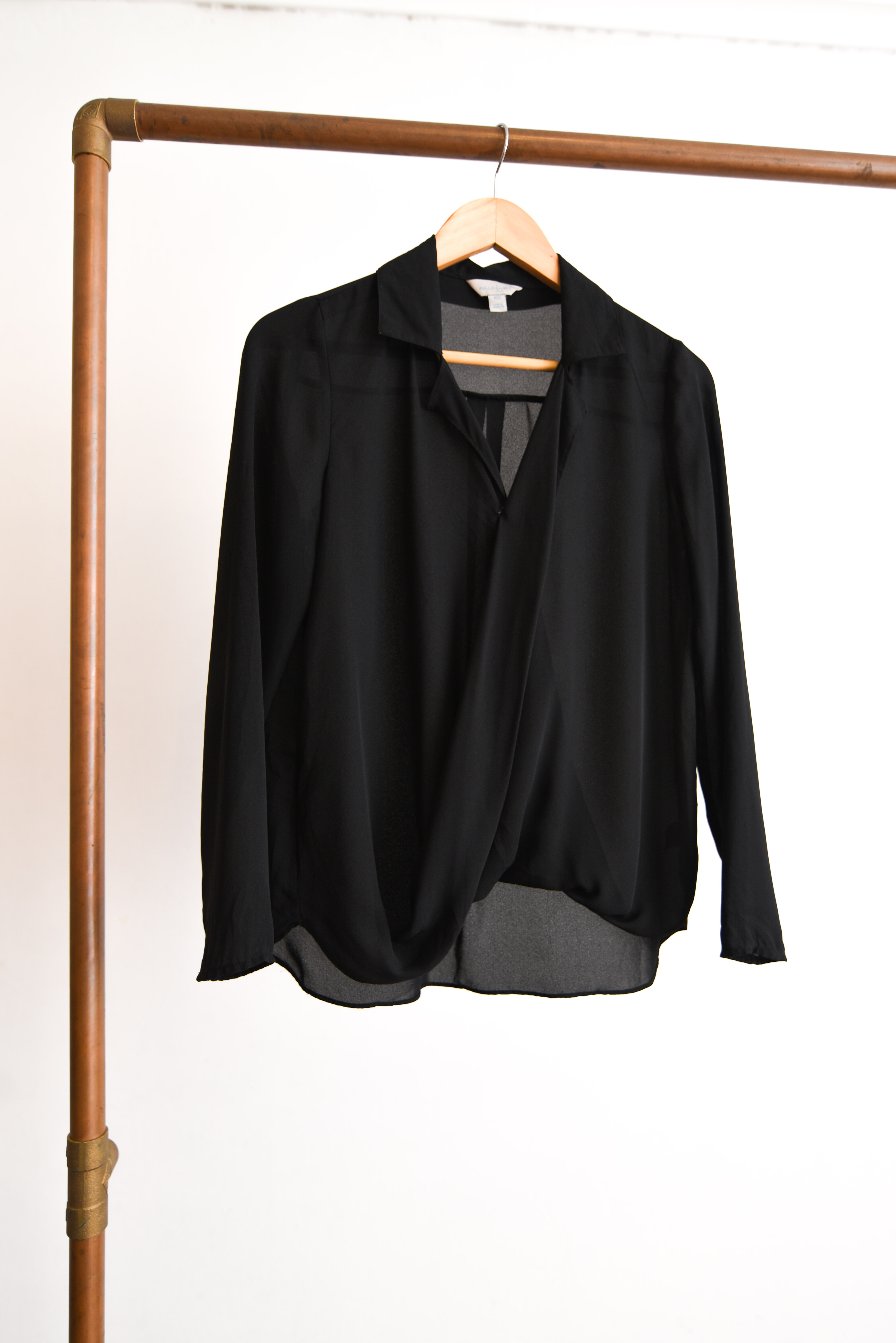 Blusa negra transparencia