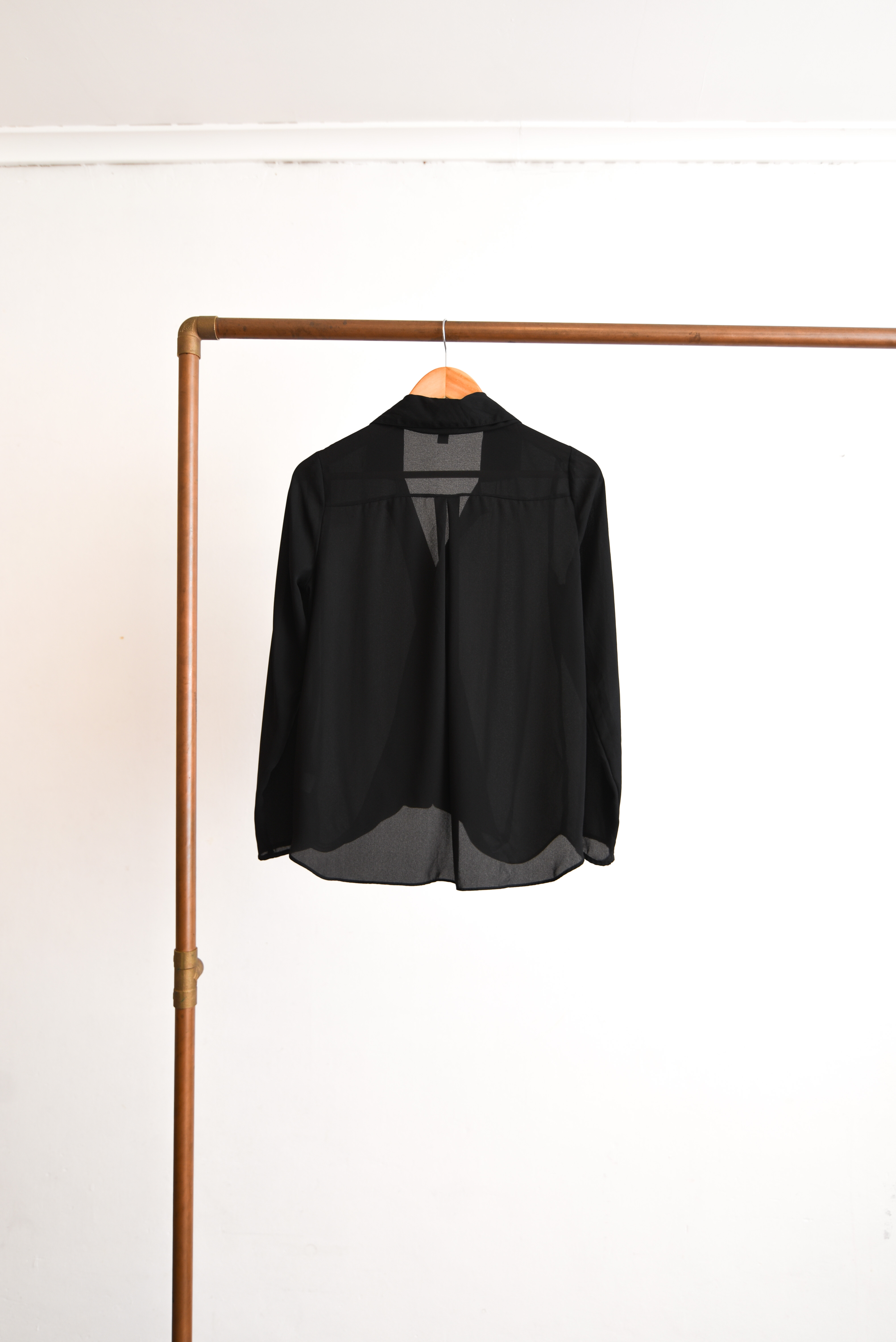 Blusa negra transparencia