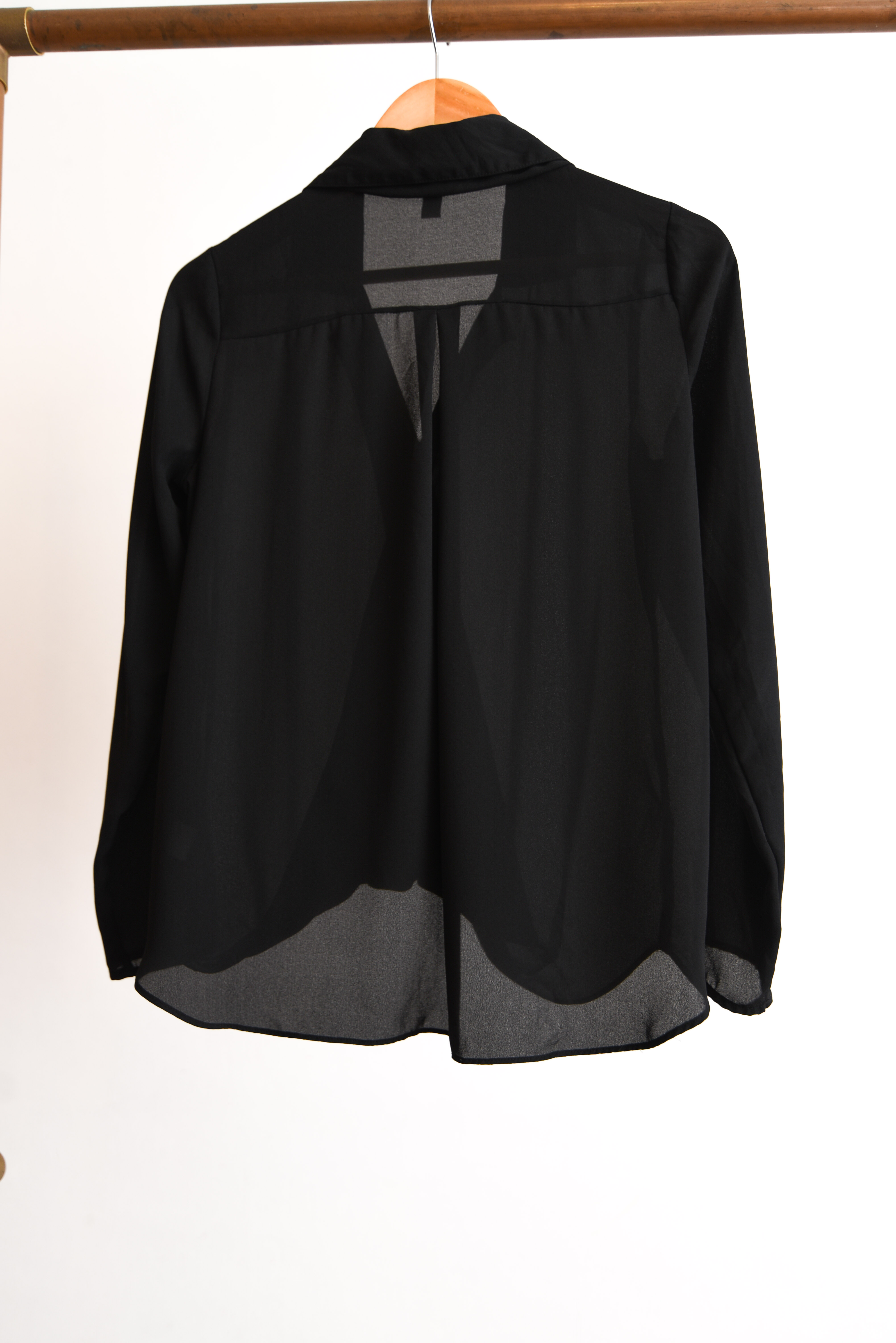 Blusa negra transparencia
