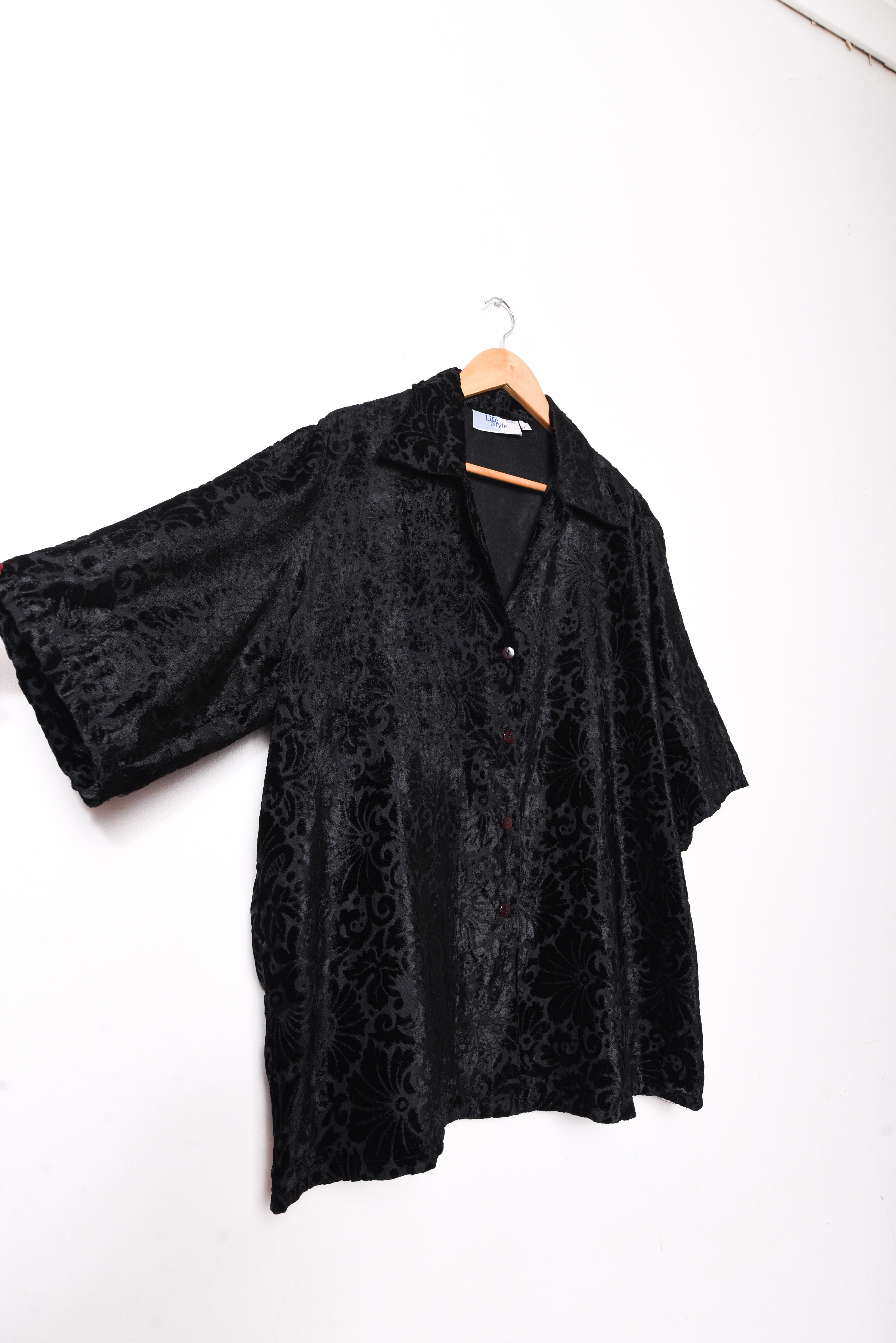 Blusa velvet transparencia
