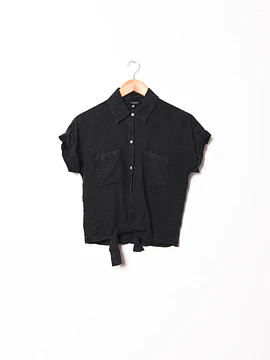 Camisa grafito fake denim nudo