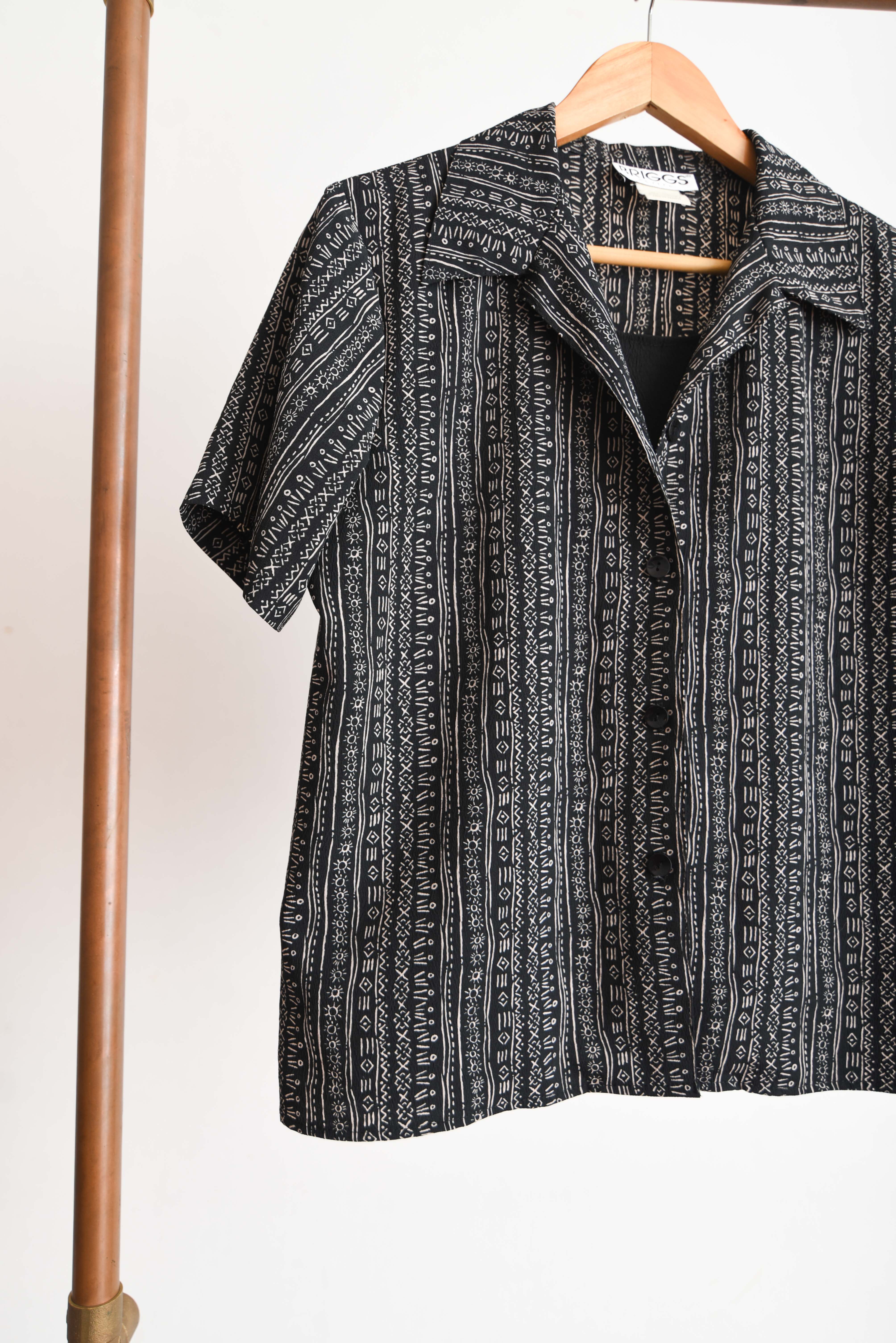 Camisa 90s folk print