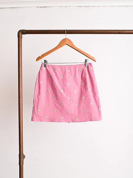 Mini falda gingham limones