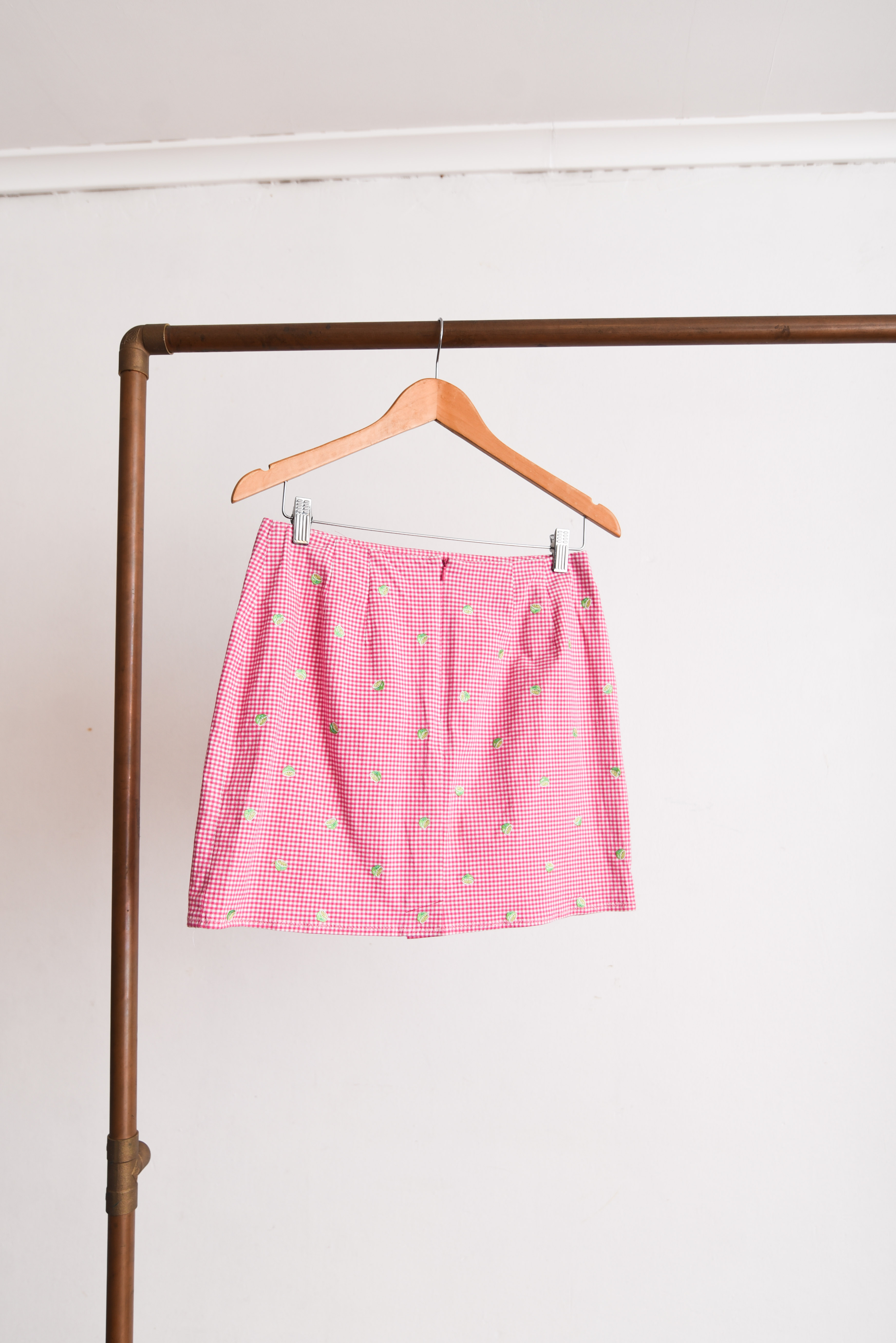 Mini falda gingham limones