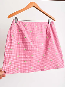 Mini falda gingham limones