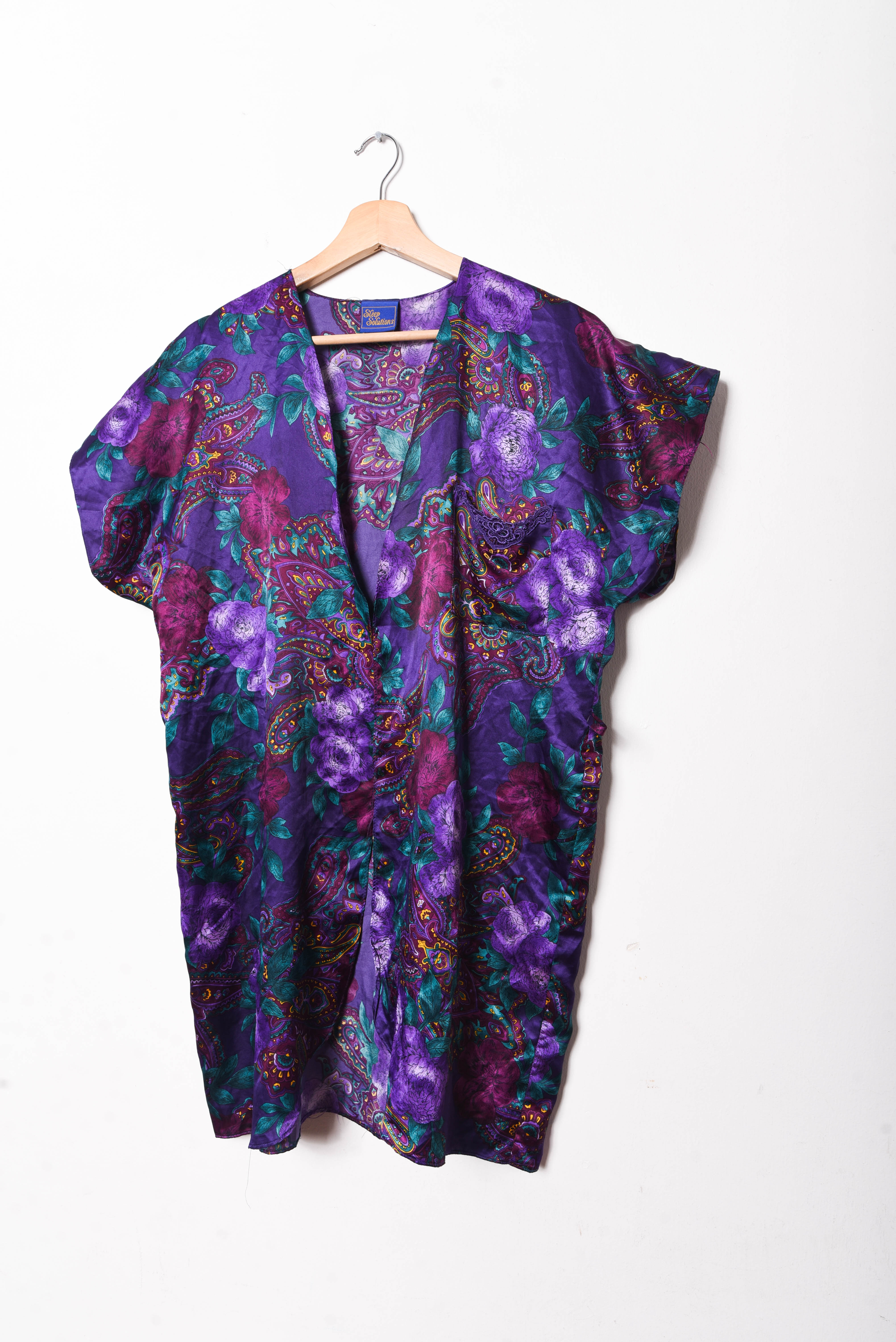 Kimono satín purple 80s