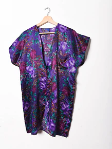 Kimono satín purple 80s