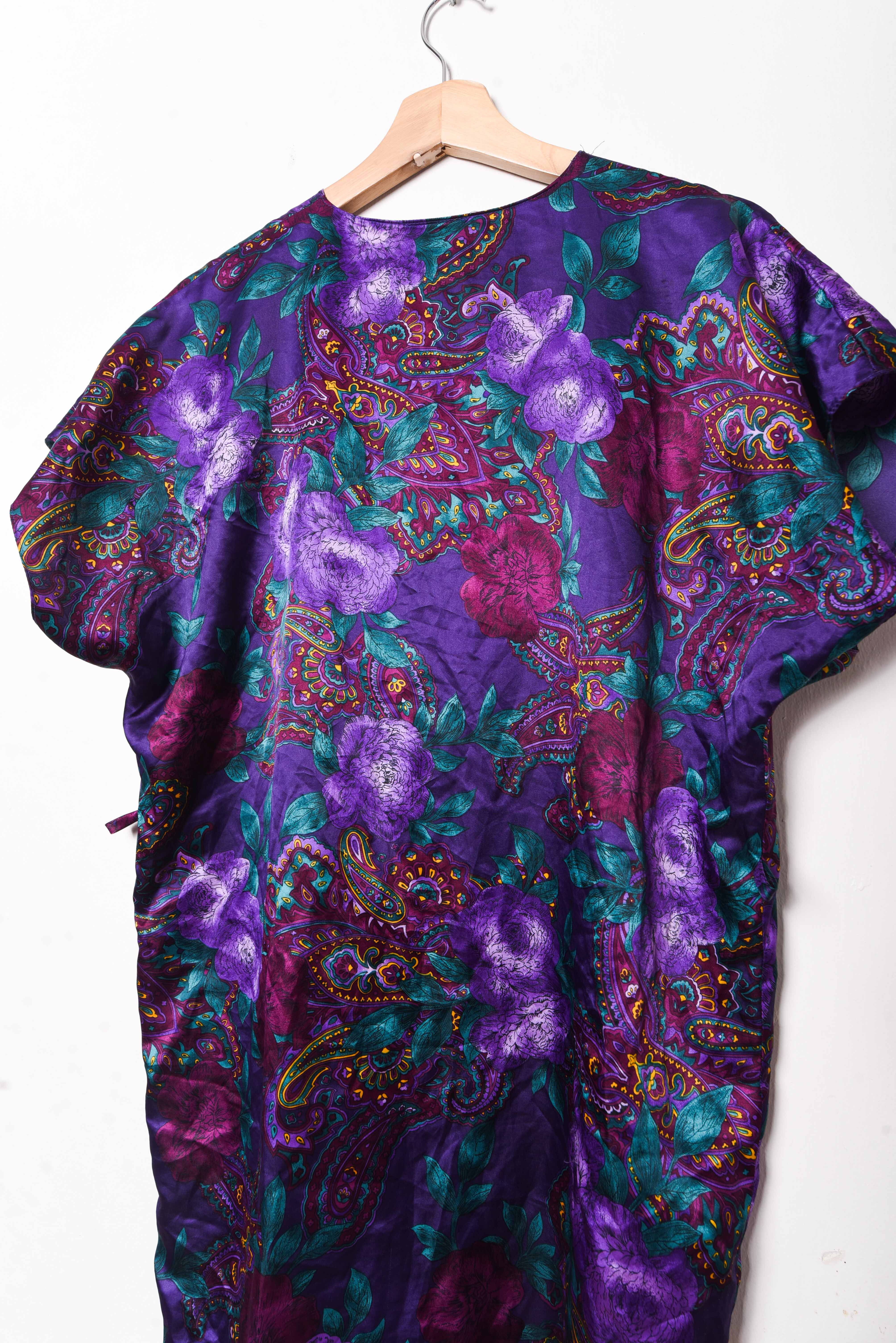 Kimono satín purple 80s