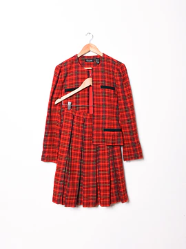 Power suit tartán 90s