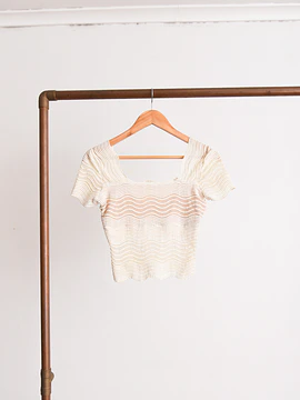 Top Caché 90s marfil