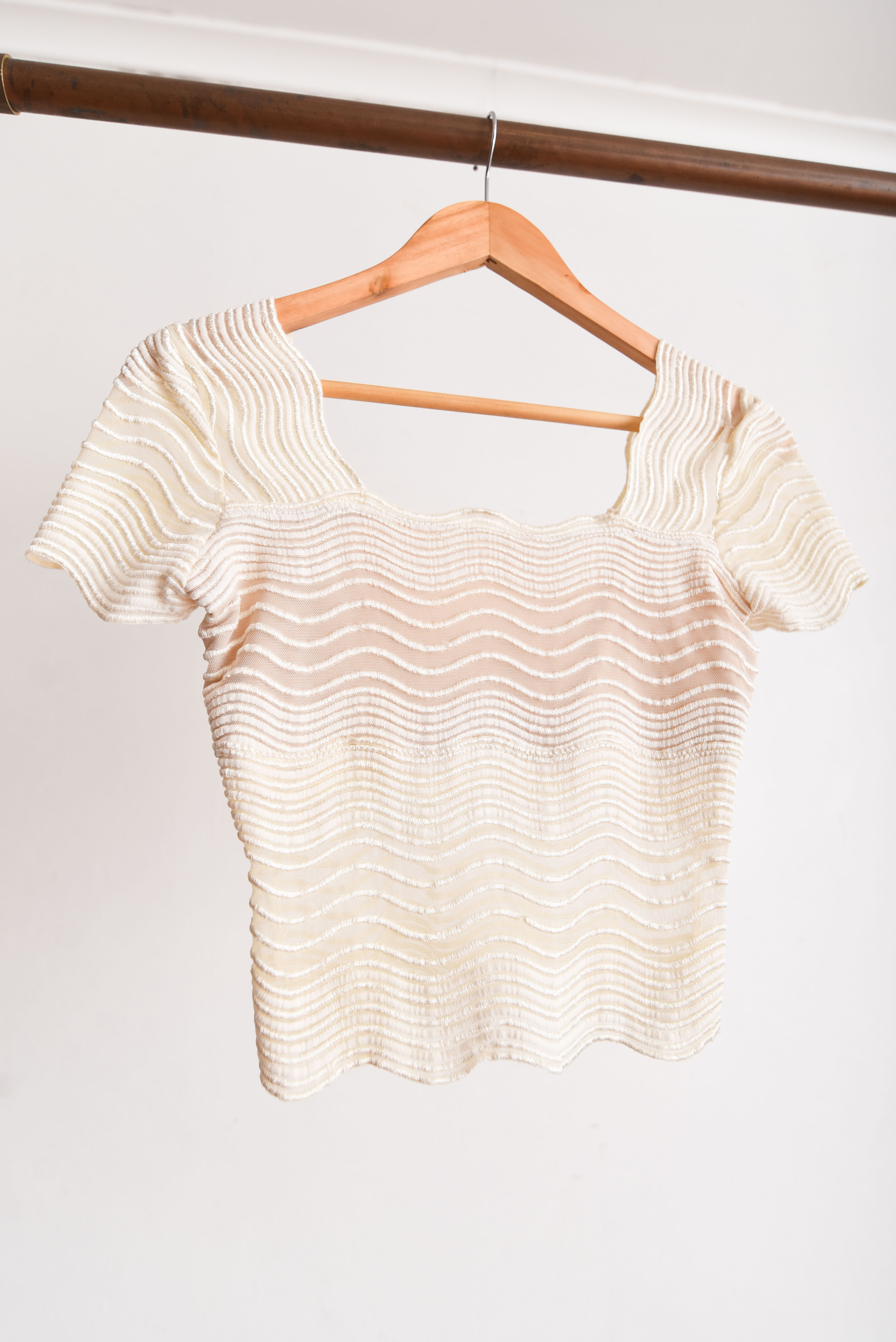 Top Caché 90s marfil
