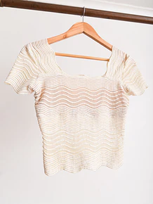 Top Caché 90s marfil