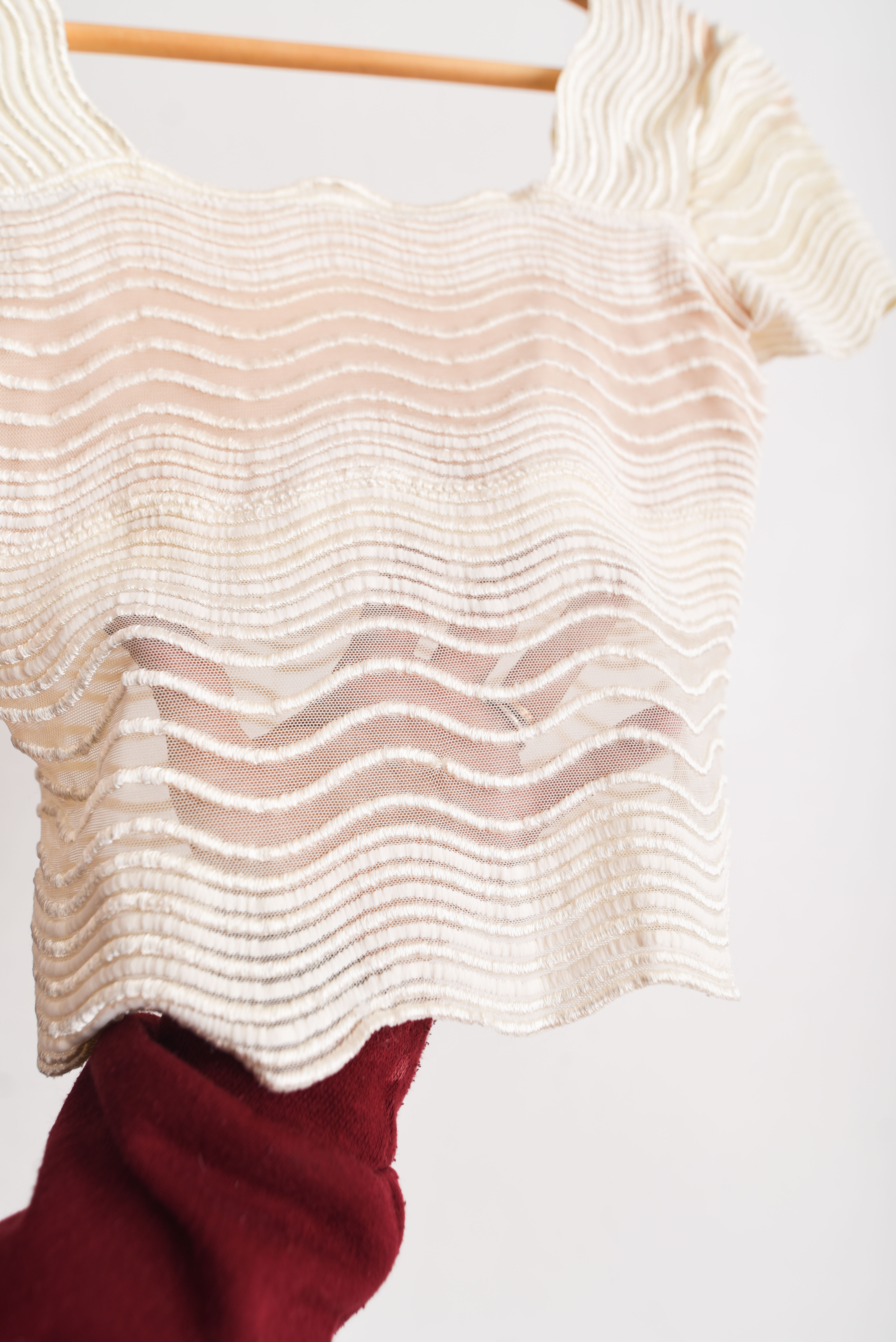 Top Caché 90s marfil