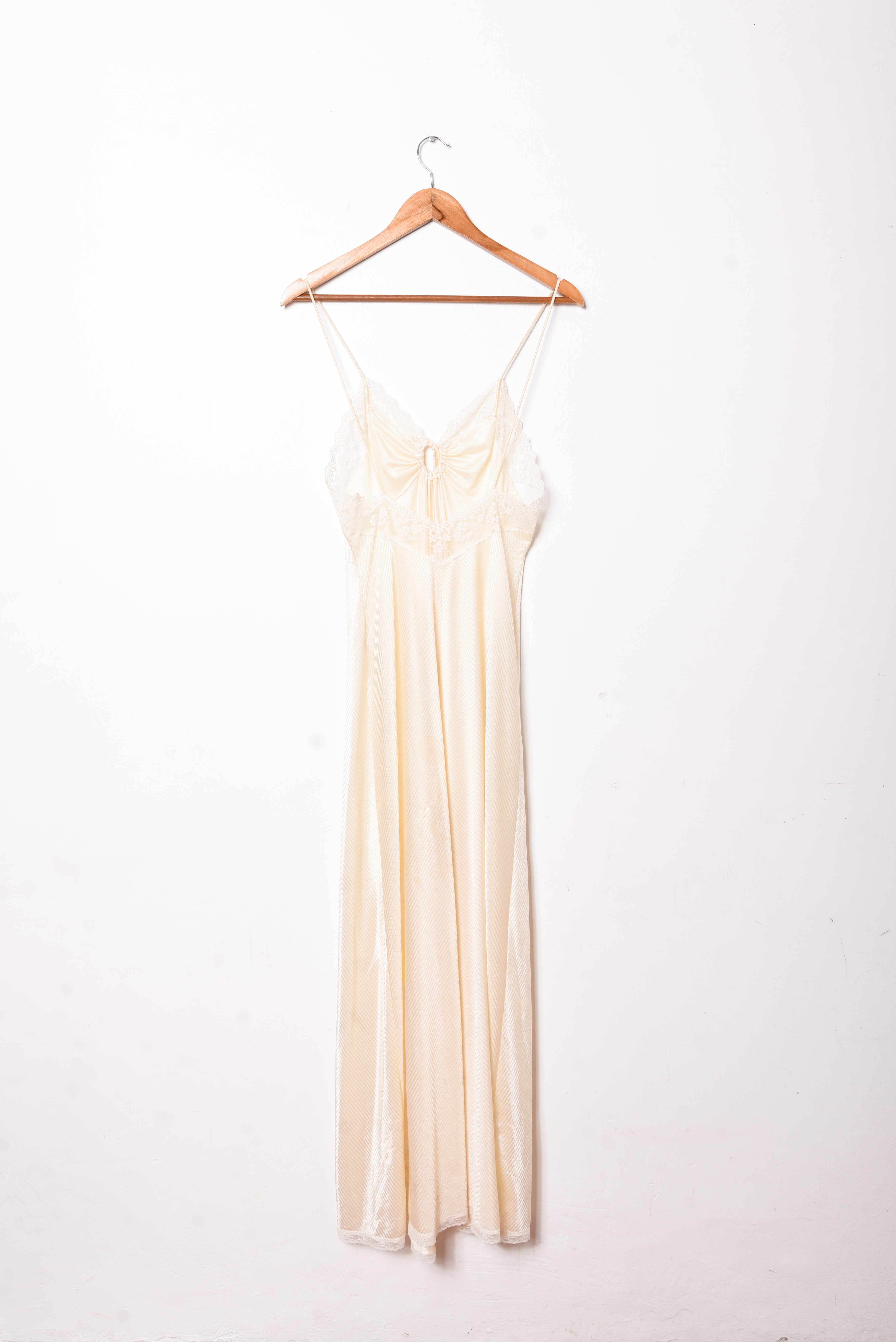 Slipdress marfil satín 80s