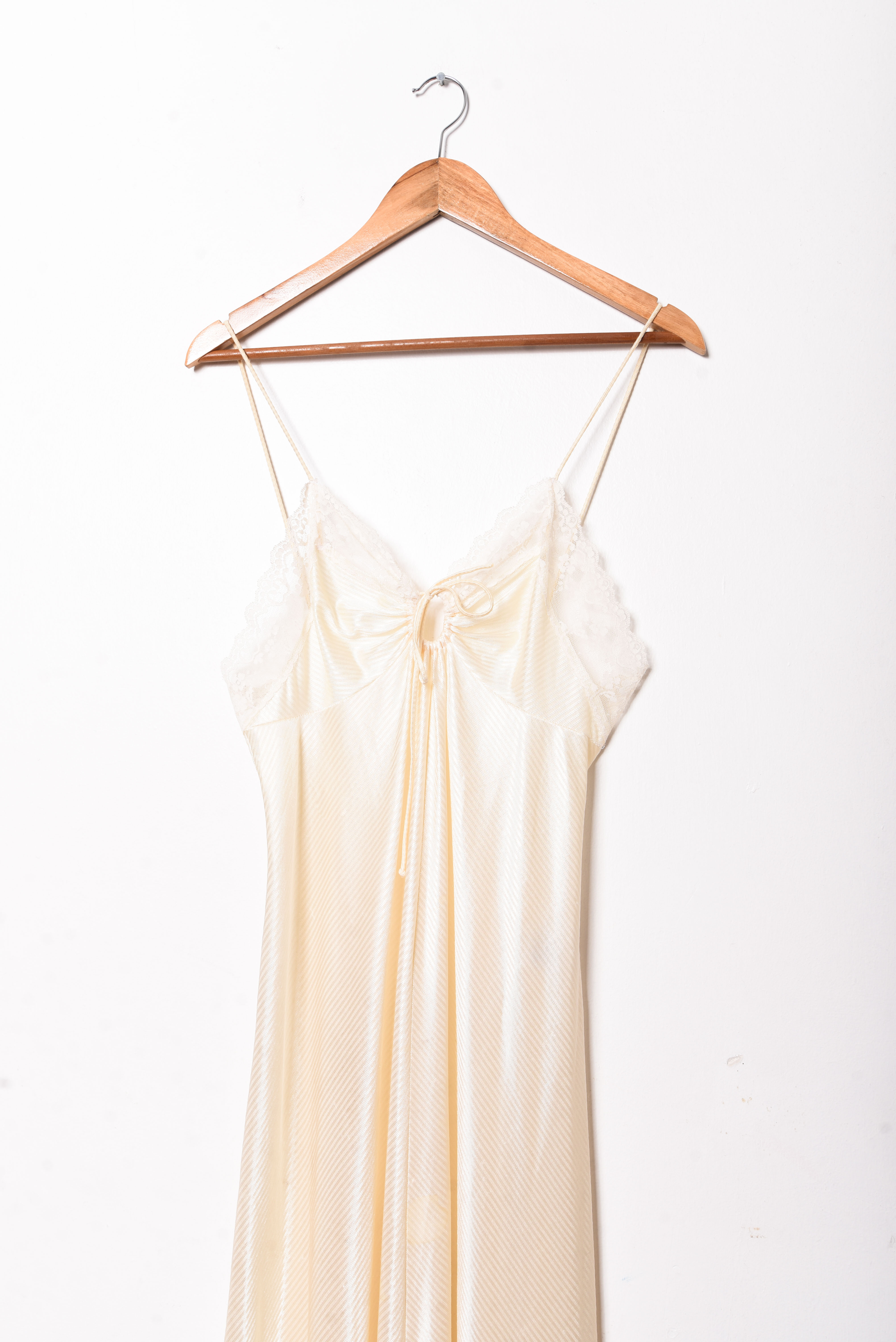 Slipdress marfil satín 80s