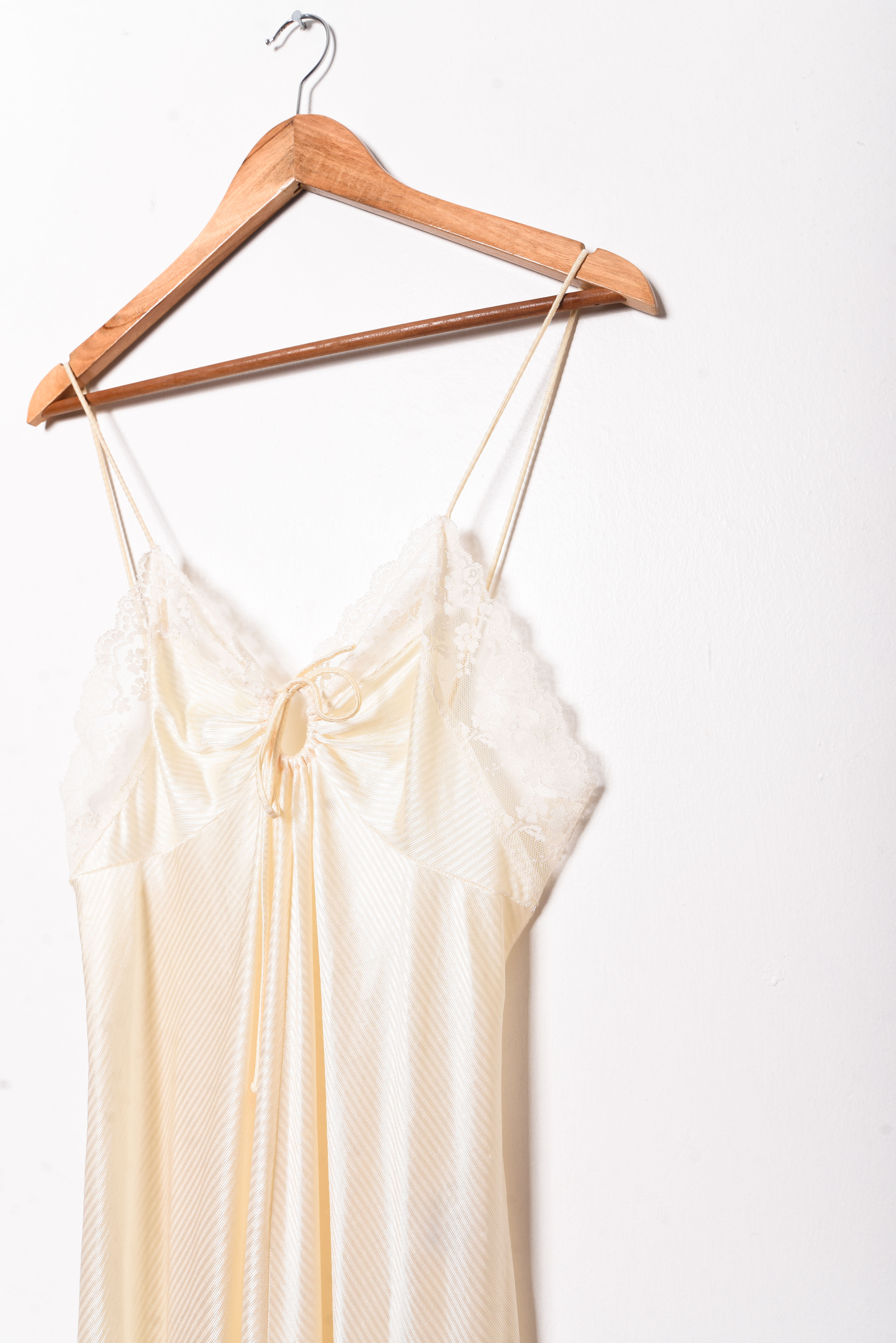 Slipdress marfil satín 80s