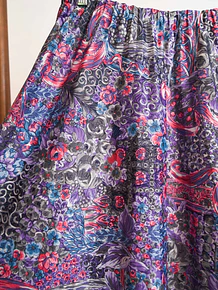 Falda midi floral baroque vntg