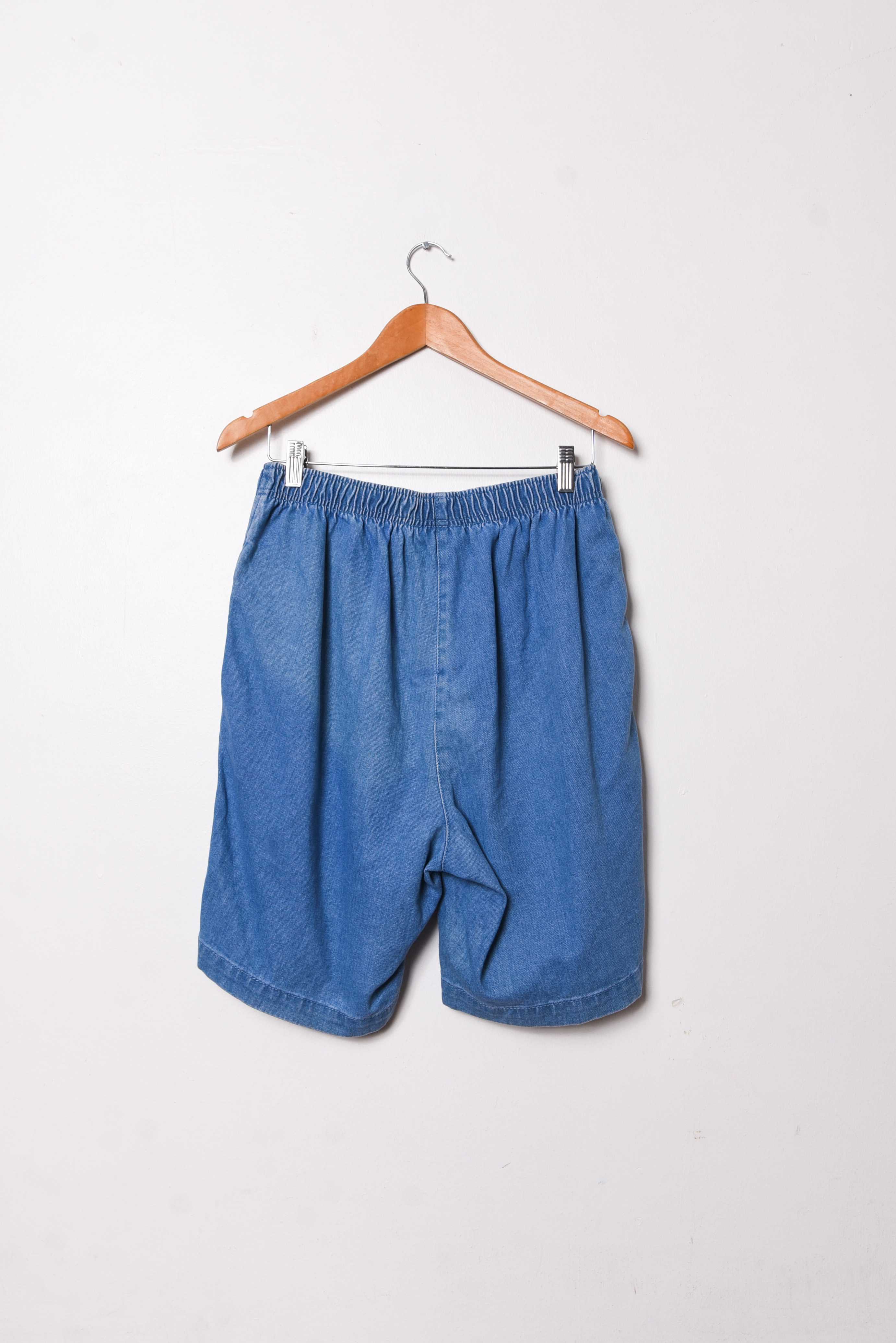Short tiro alto denim