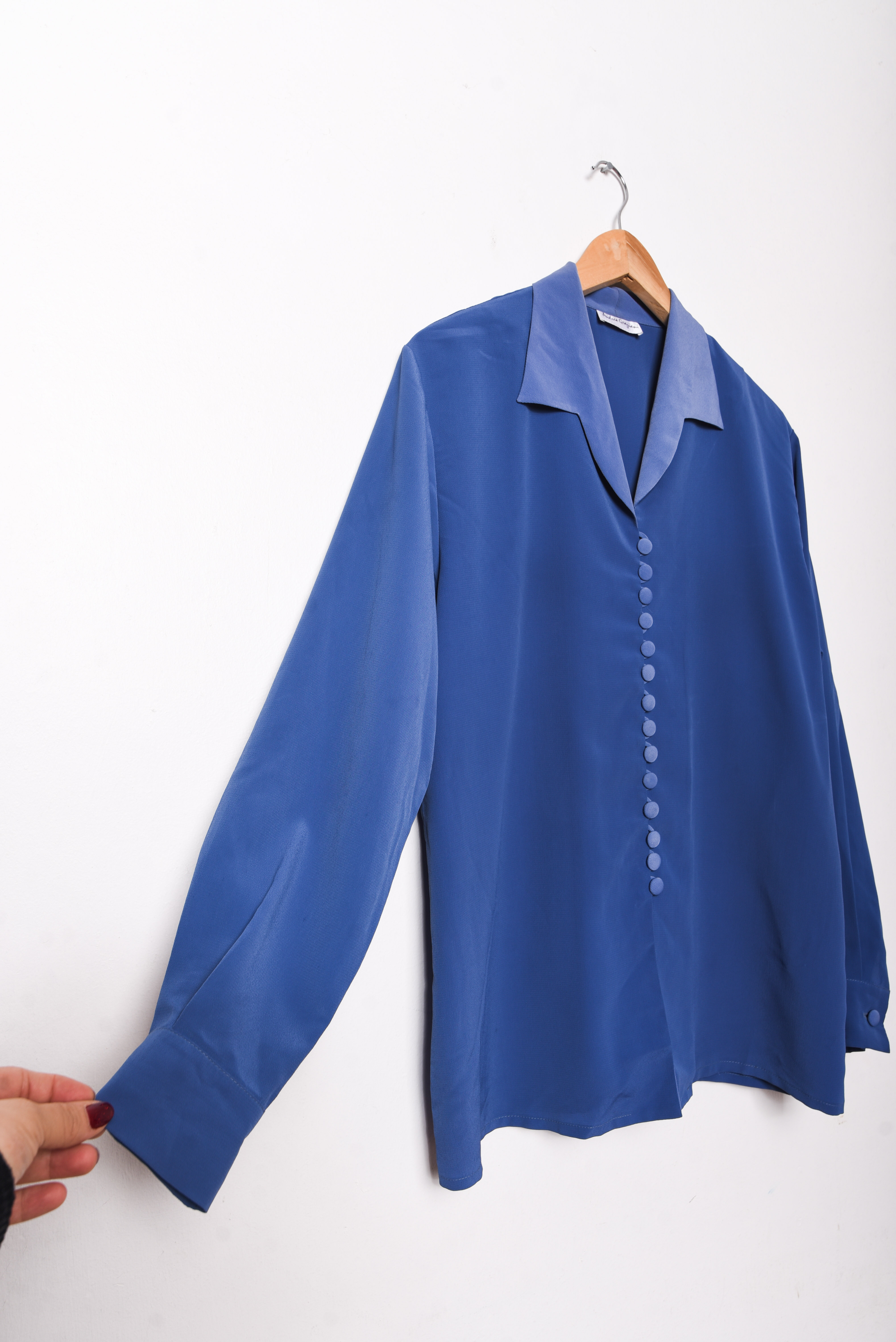 Blusa bicolor azulina vintage