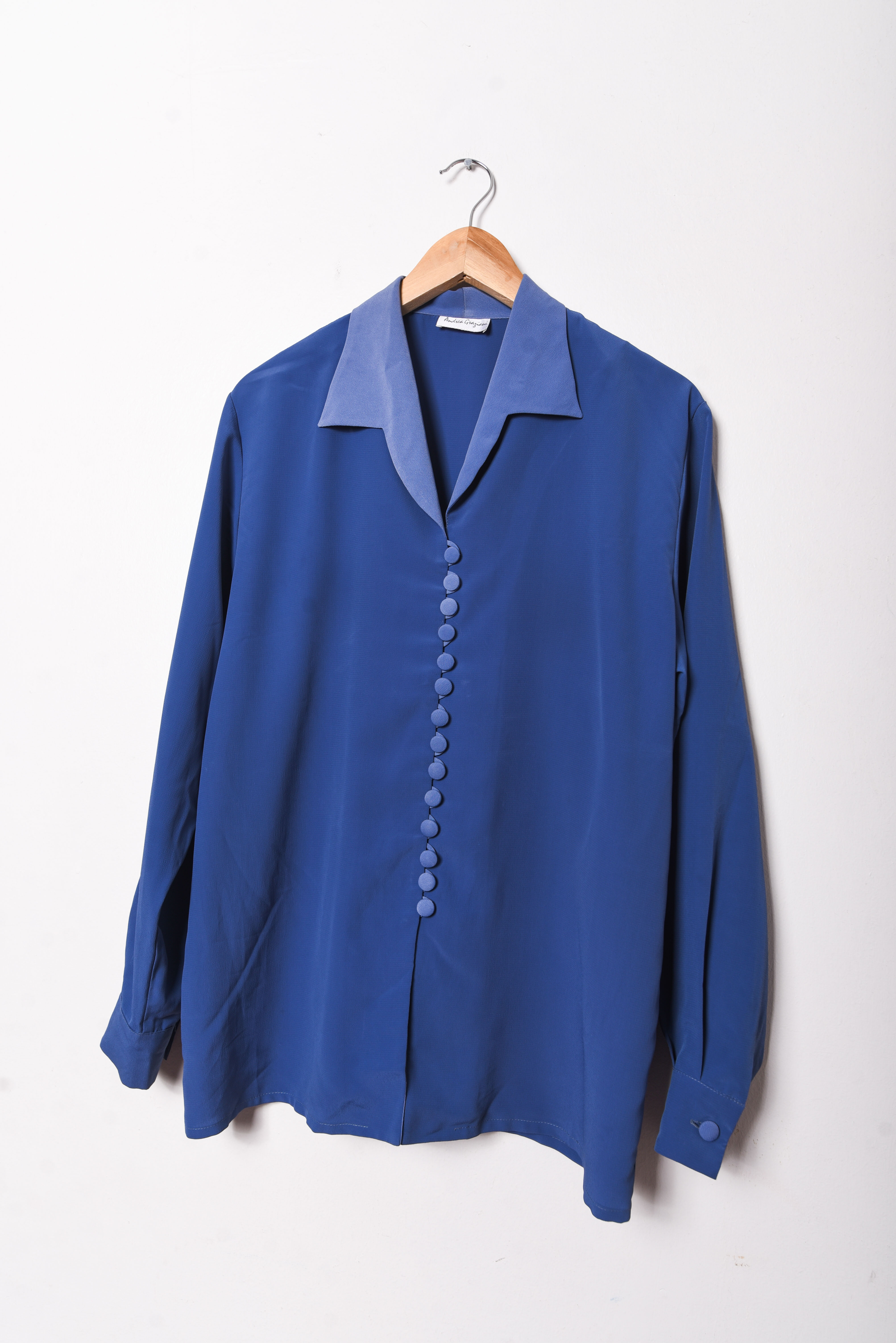 Blusa bicolor azulina vintage