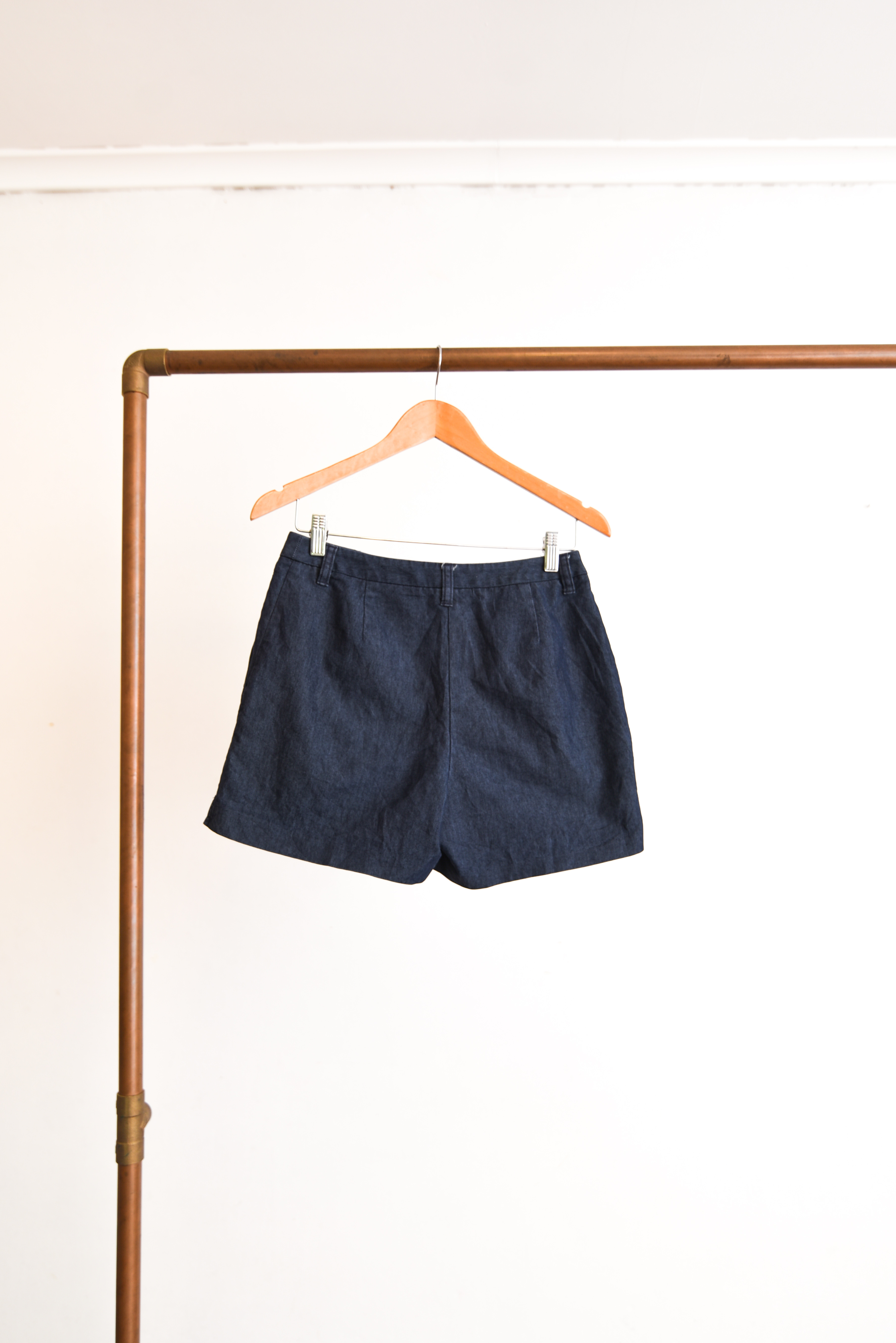 Short blue denim
