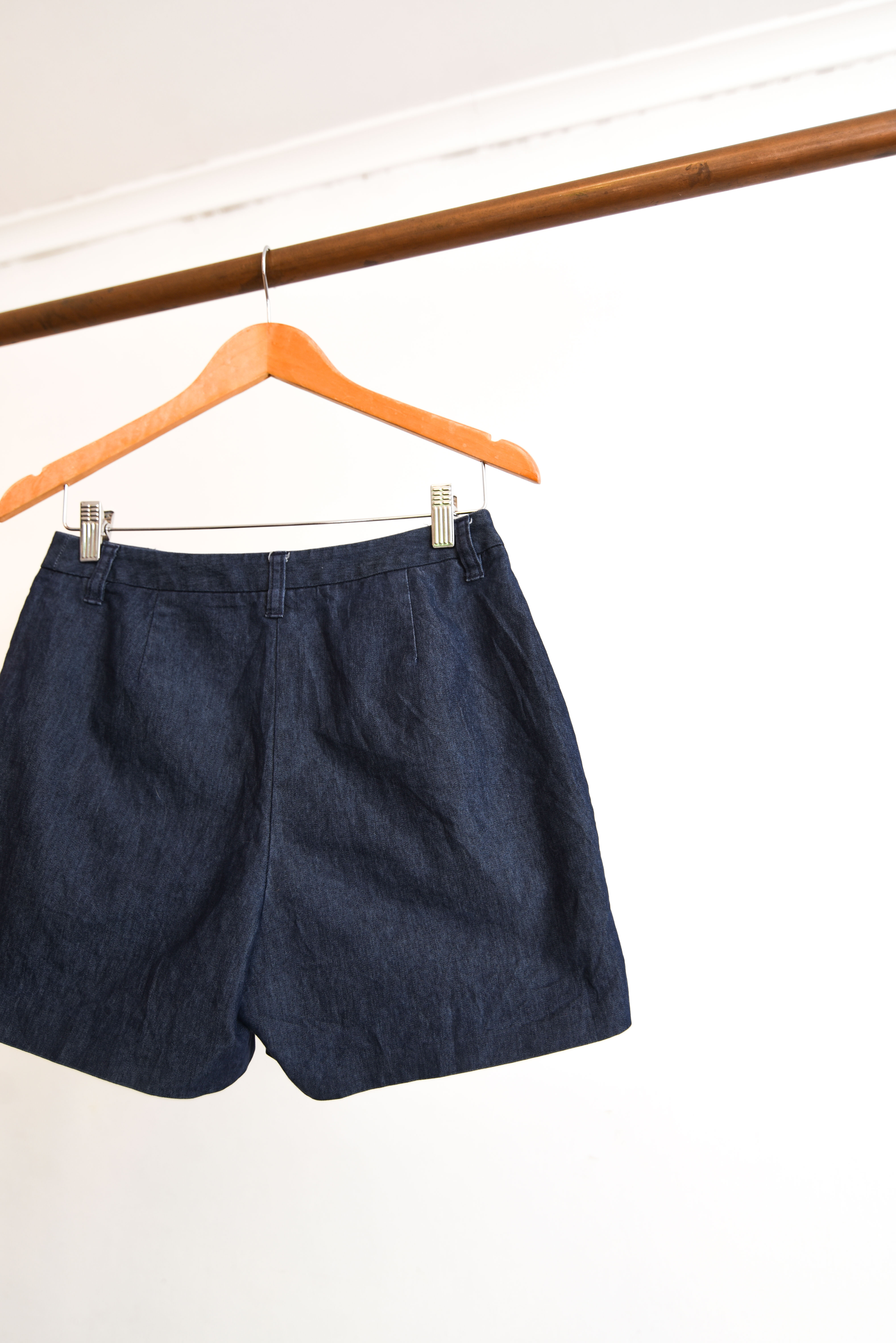 Short blue denim