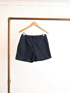 Short blue denim