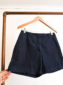 Short blue denim