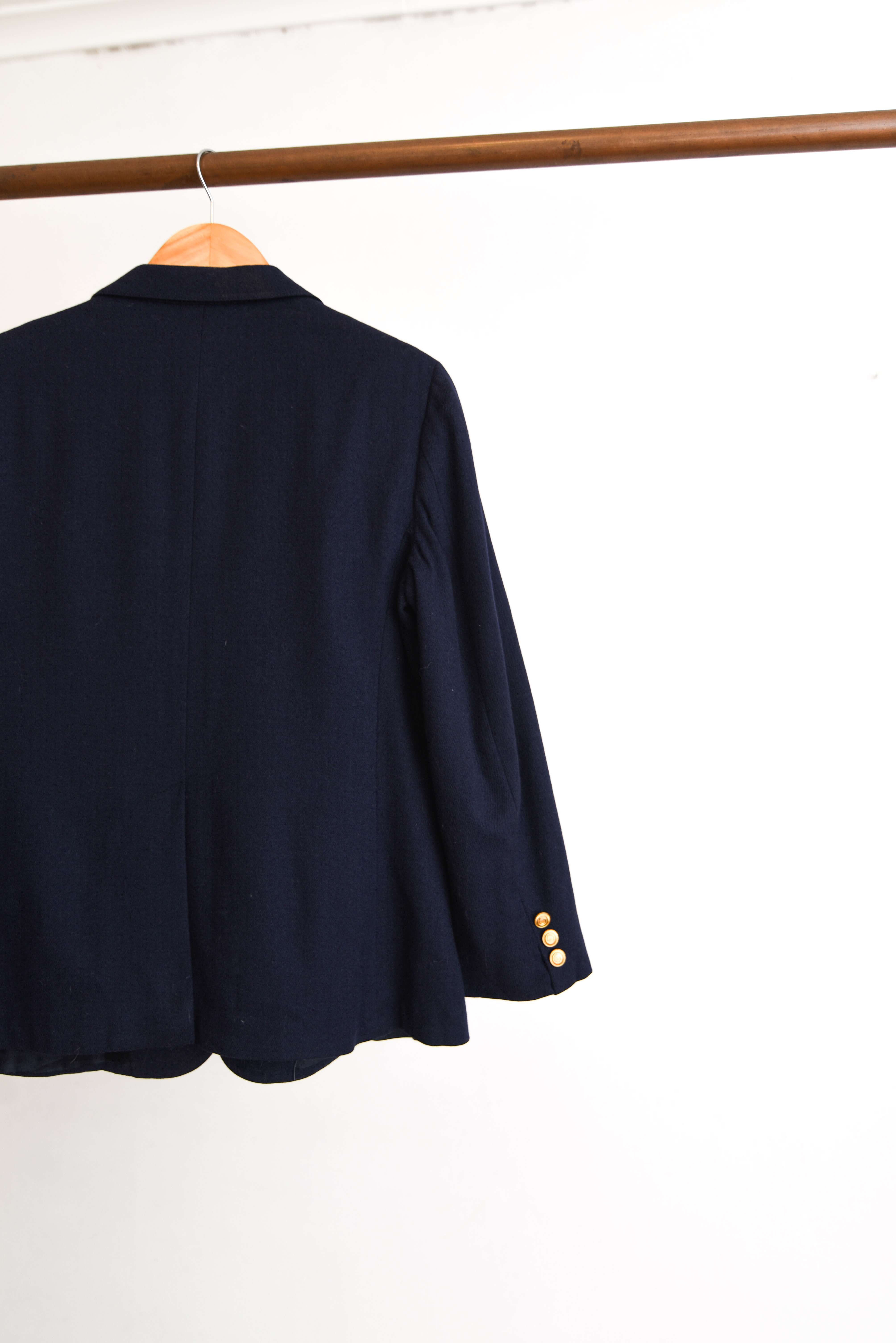 Blazer lana azul marino vintage