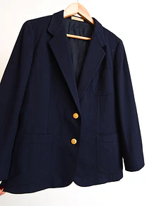 Blazer lana azul marino vintage