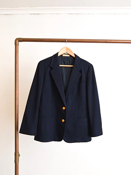 Blazer lana azul marino vintage