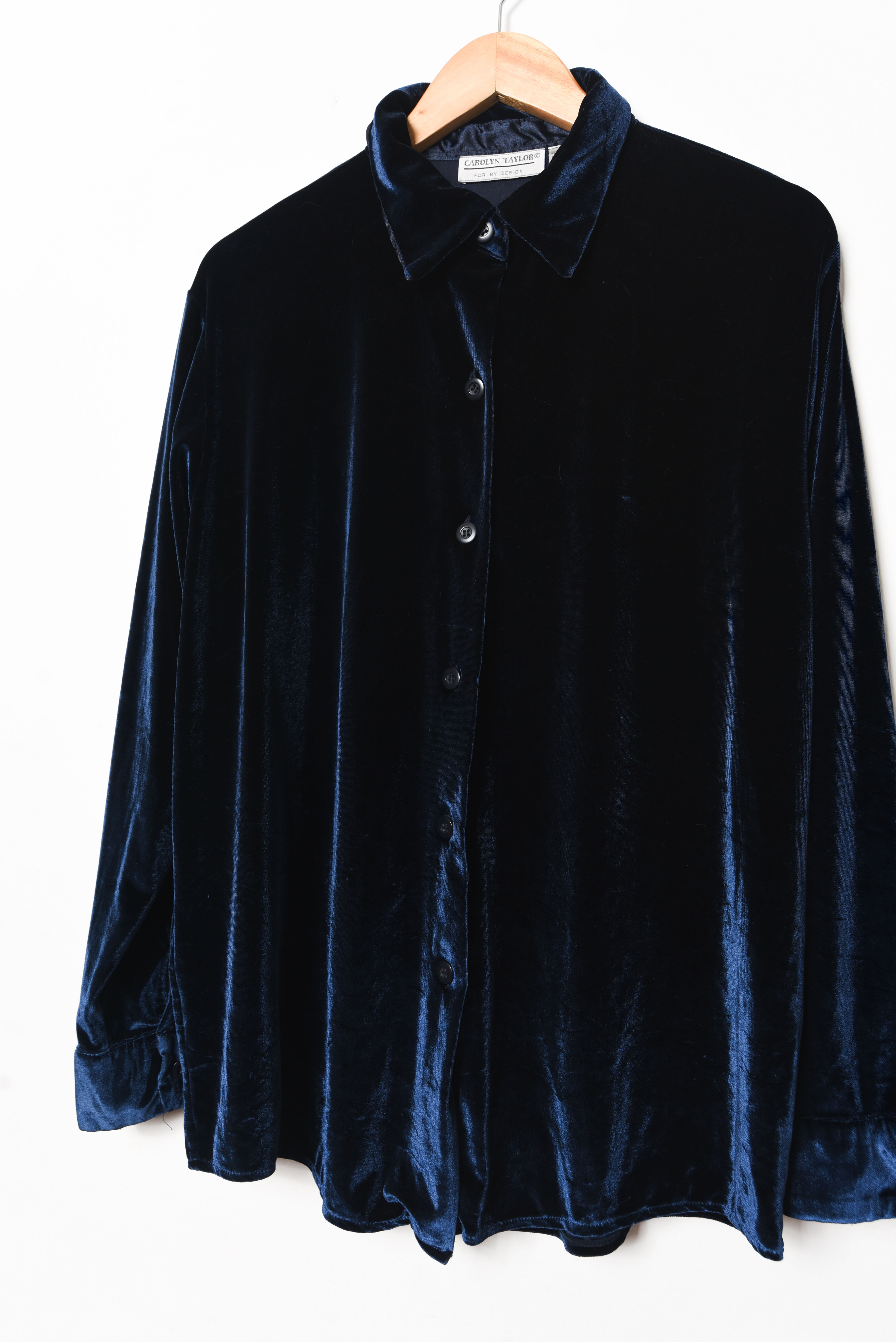 Camisa azul navy velvet 90s