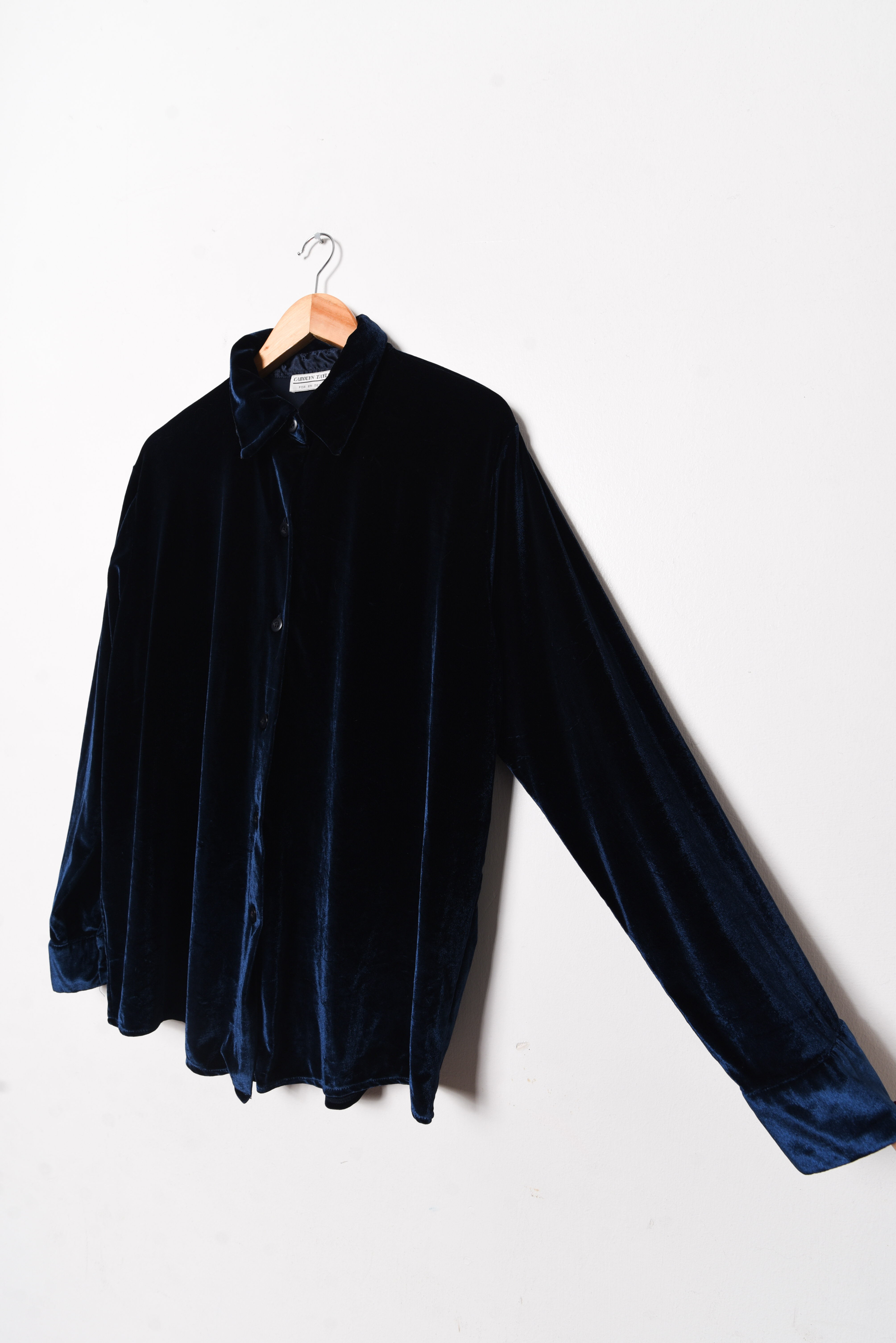 Camisa azul navy velvet 90s