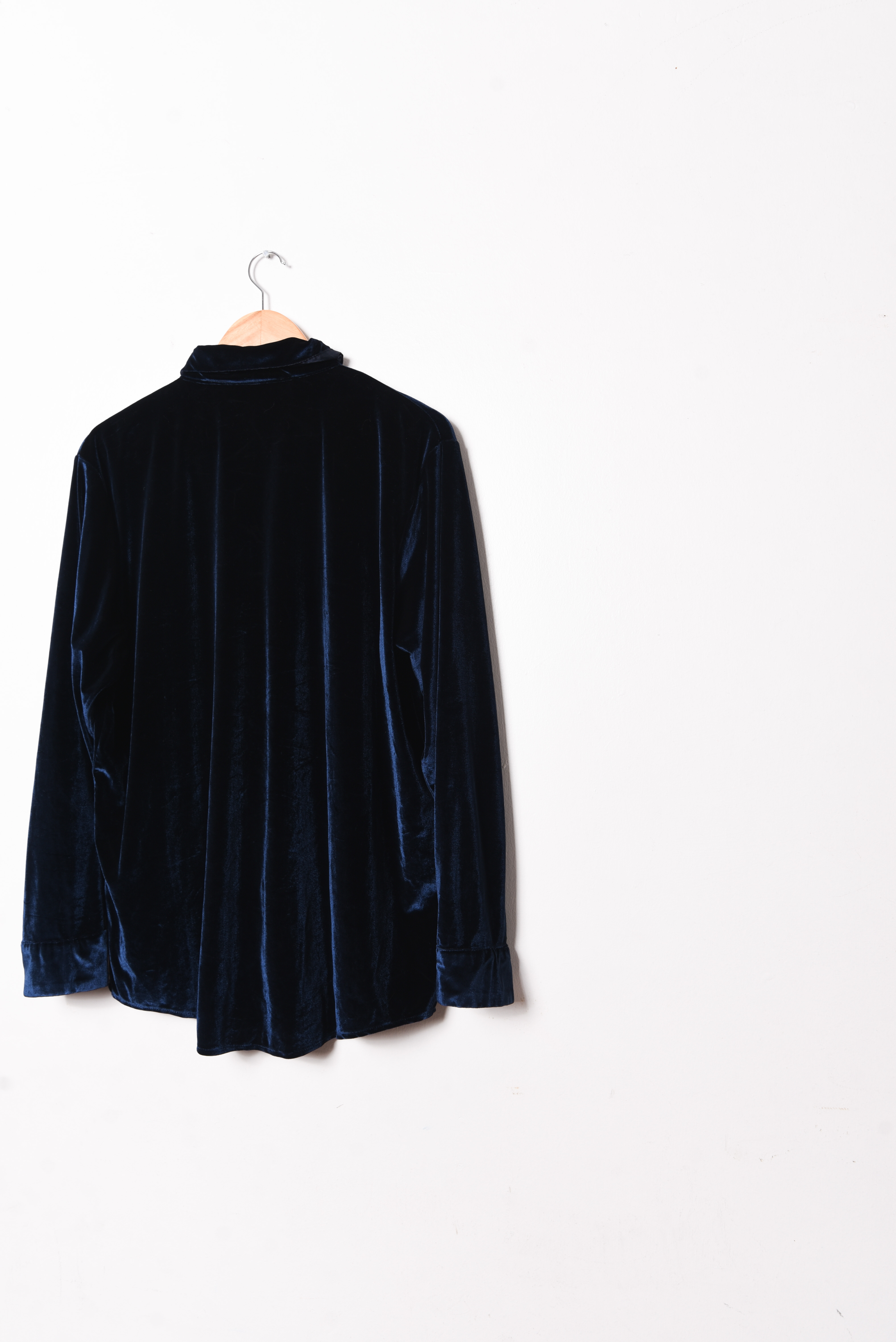 Camisa azul navy velvet 90s