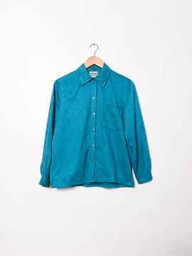 Camisa turquesa faux suede